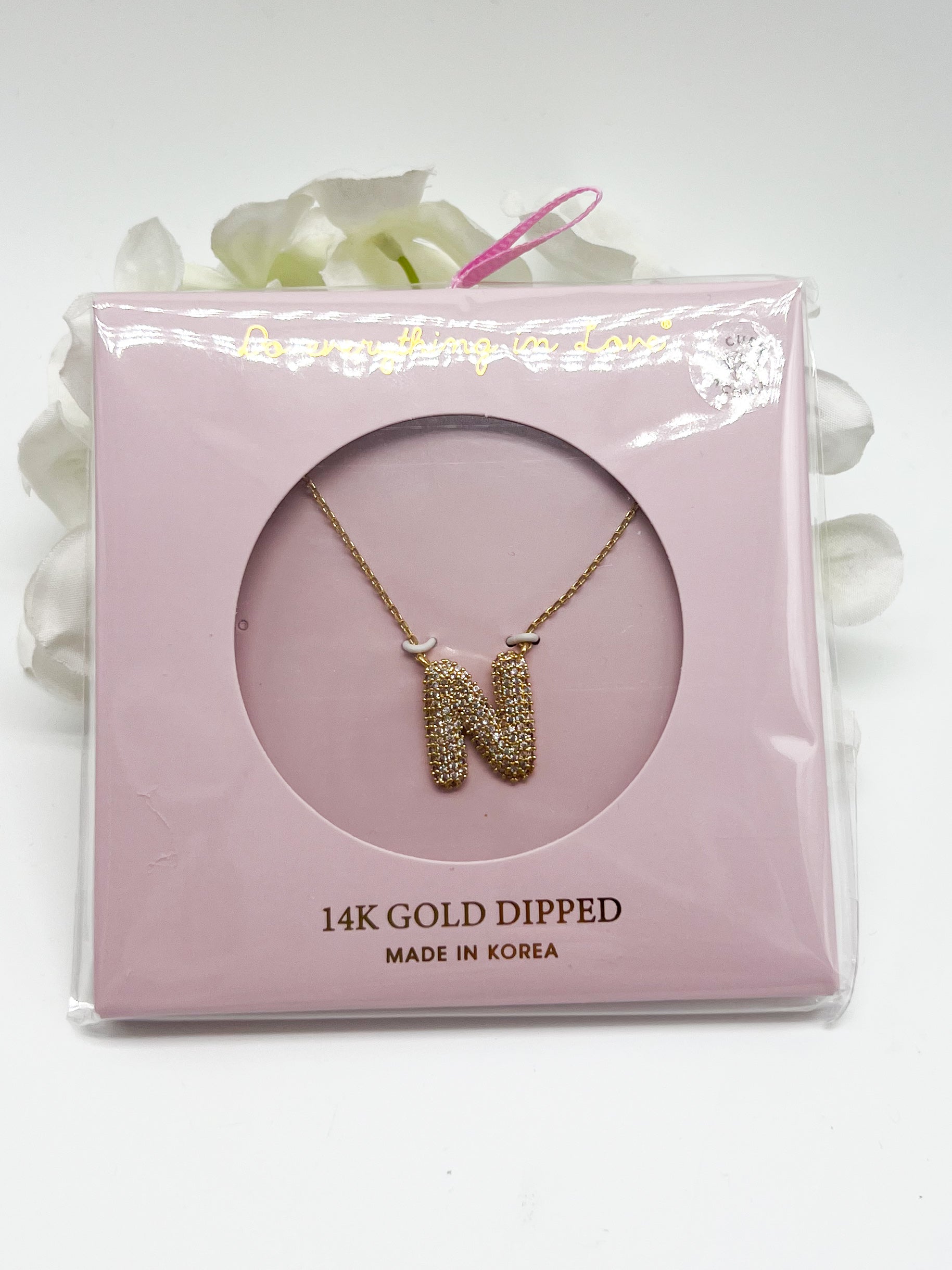 CZ Initial Necklace-310 Jewelry-KW fashion-Heathered Boho Boutique, Women's Fashion and Accessories in Palmetto, FL