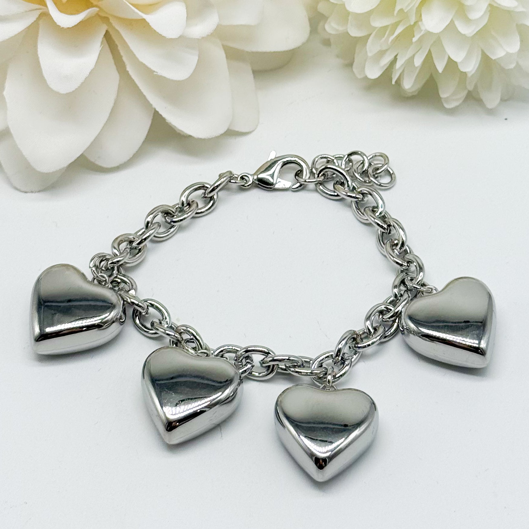 Wearing Hearts on my Wrist Bracelet-310 Jewelry-Joseph Anthony NY, Inc-Heathered Boho Boutique, Women's Fashion and Accessories in Palmetto, FL