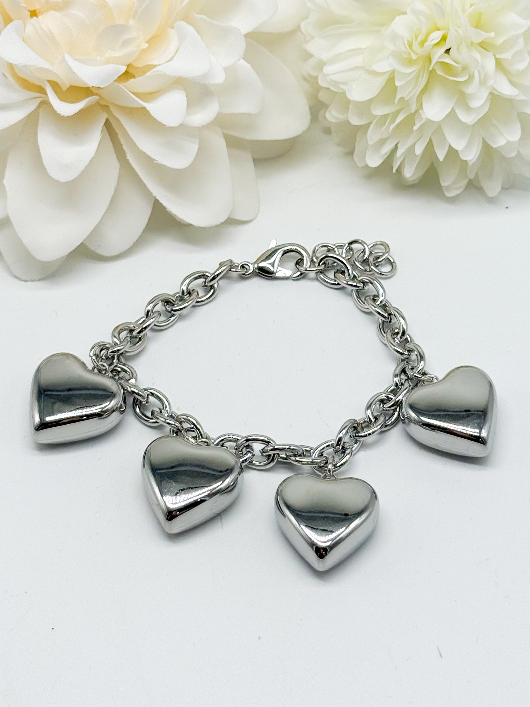 Wearing Hearts on my Wrist Bracelet-310 Jewelry-Joseph Anthony NY, Inc-Heathered Boho Boutique, Women's Fashion and Accessories in Palmetto, FL
