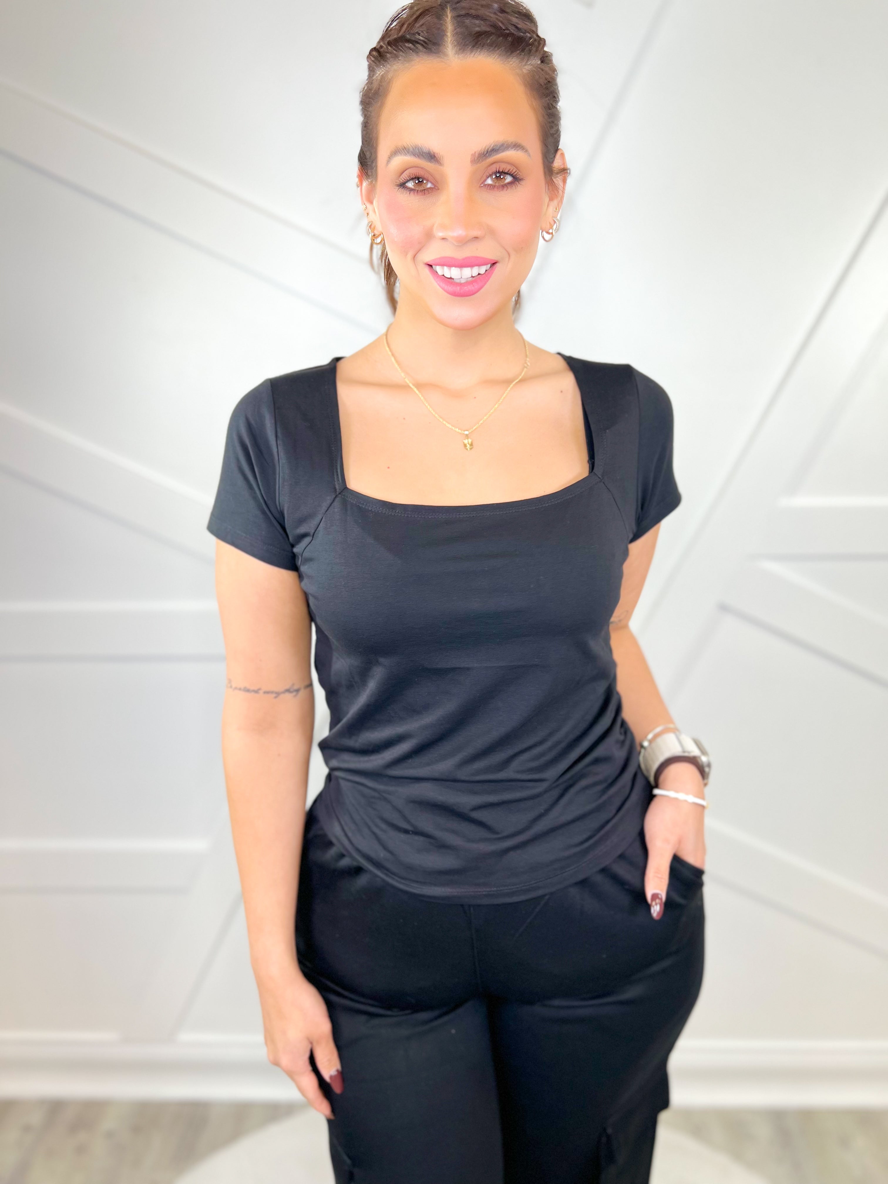 PREORDER: Right Places Top-110 SHORT SLEEVE TOP-White Birch-Heathered Boho Boutique, Women's Fashion and Accessories in Palmetto, FL