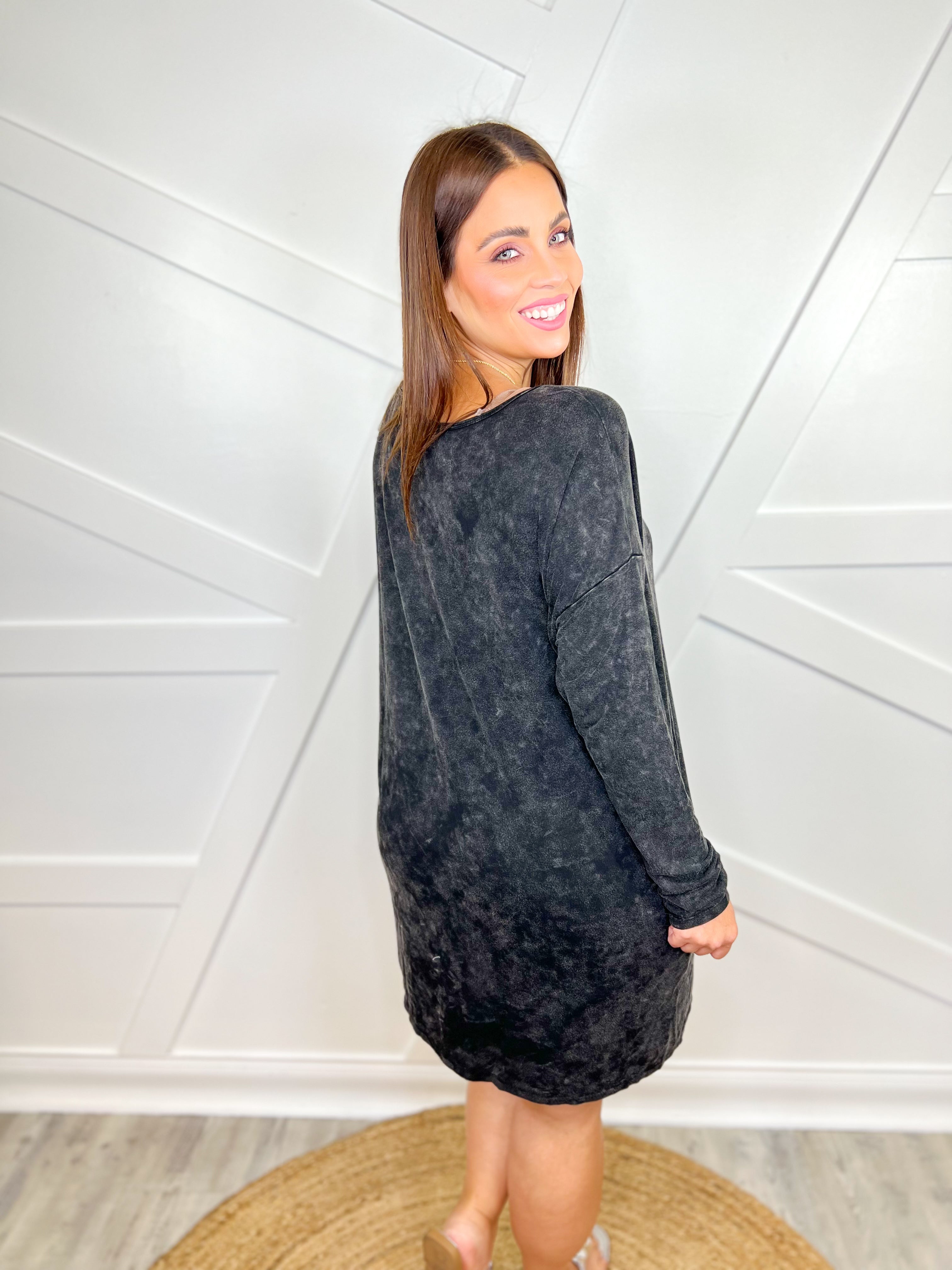 Feel the Thunder T-Shirt Dress-230 DRESSES/JUMPSUITS/ROMPERS-Davi & Dani-Heathered Boho Boutique, Women's Fashion and Accessories in Palmetto, FL