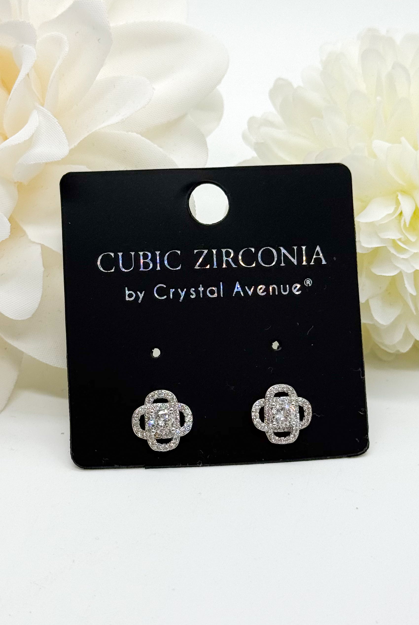 Small Crystal Flower Stud-310 Jewelry-RM Manufacturing-Heathered Boho Boutique, Women's Fashion and Accessories in Palmetto, FL