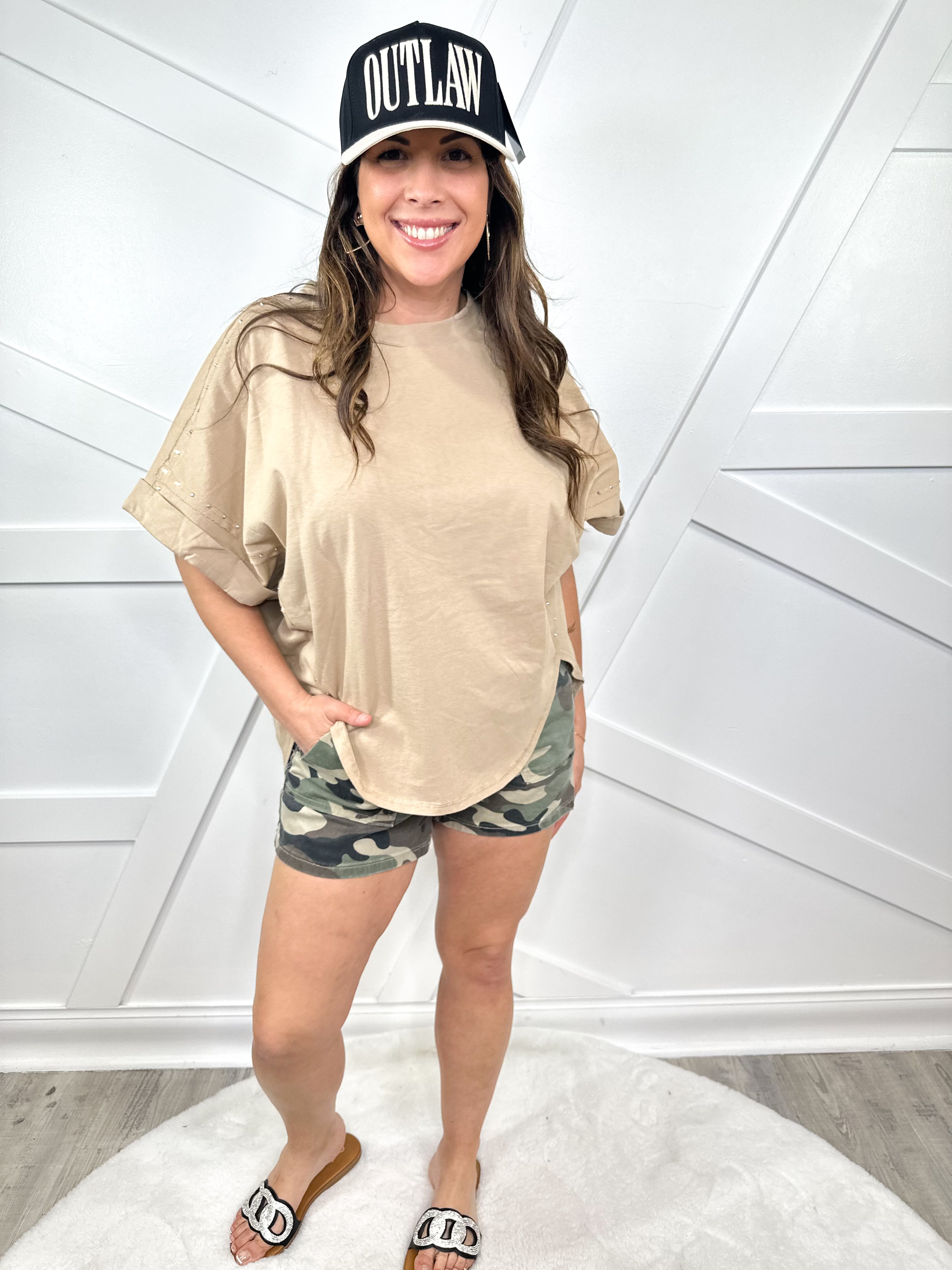 Sweet Talk Top-110 SHORT SLEEVE TOP-White Birch-Heathered Boho Boutique, Women's Fashion and Accessories in Palmetto, FL