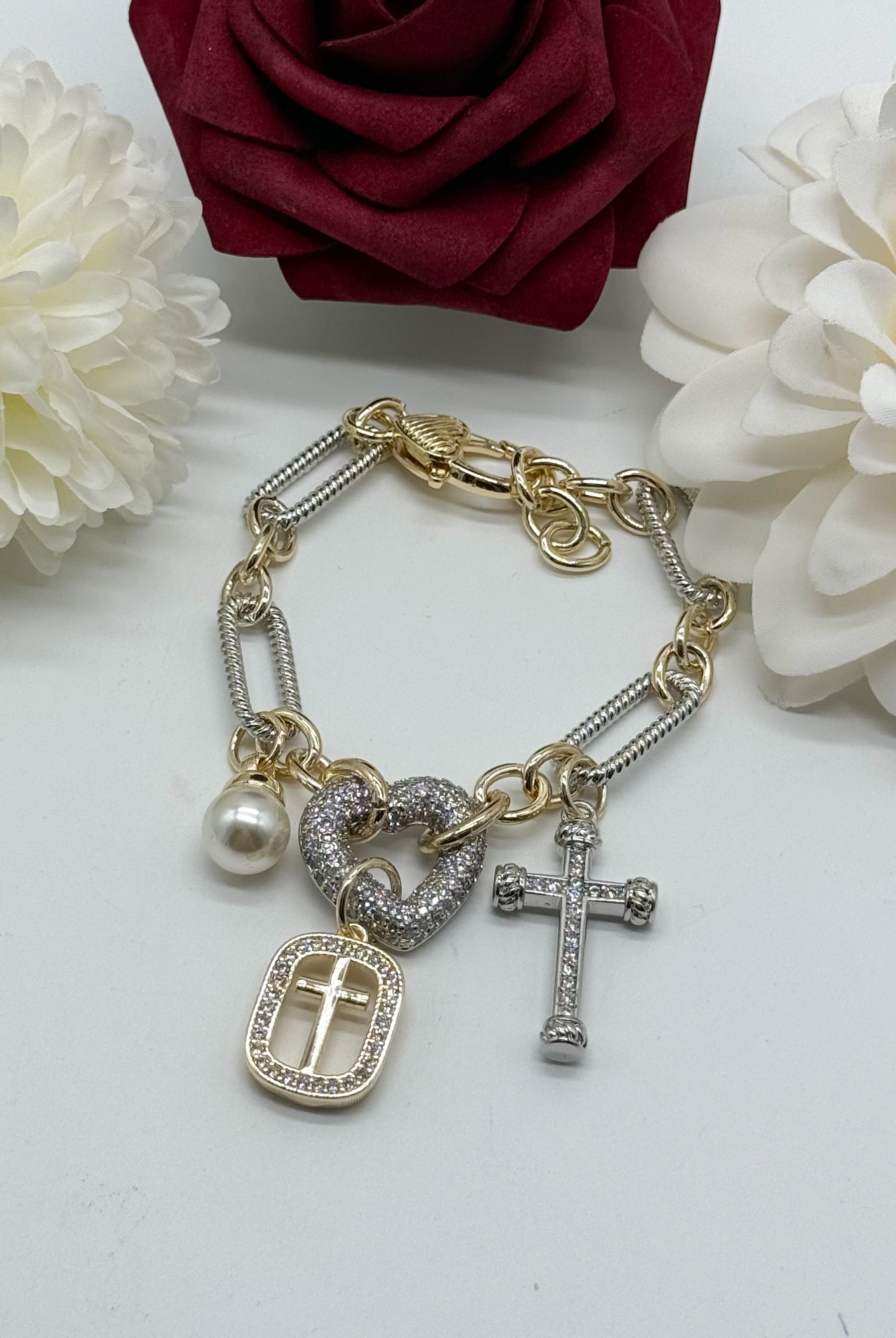 Shining Faith Bracelet-310 Jewelry-Millenx Accessories, LLC.-Heathered Boho Boutique, Women's Fashion and Accessories in Palmetto, FL