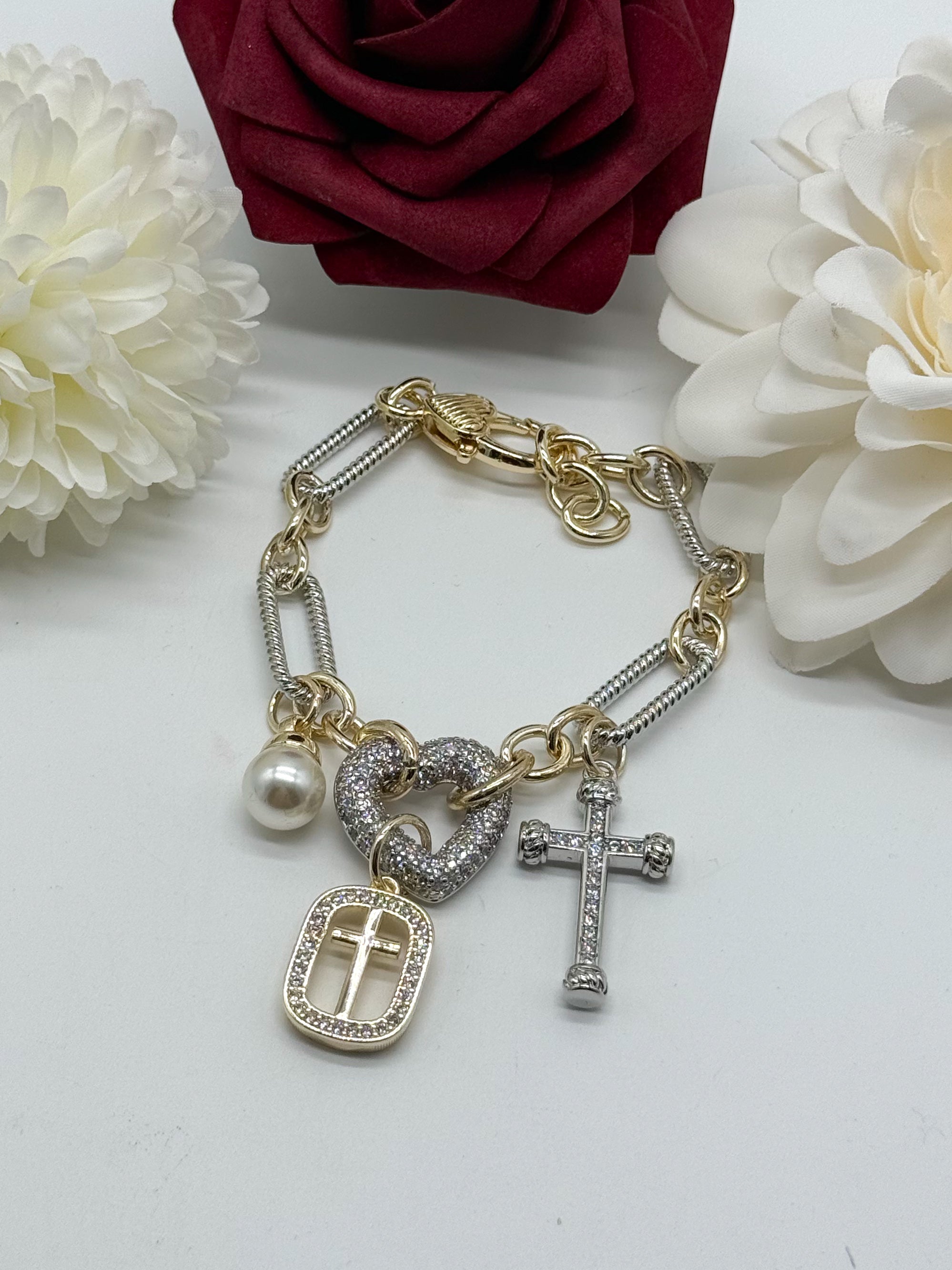 Shining Faith Bracelet-310 Jewelry-Millenx Accessories, LLC.-Heathered Boho Boutique, Women's Fashion and Accessories in Palmetto, FL