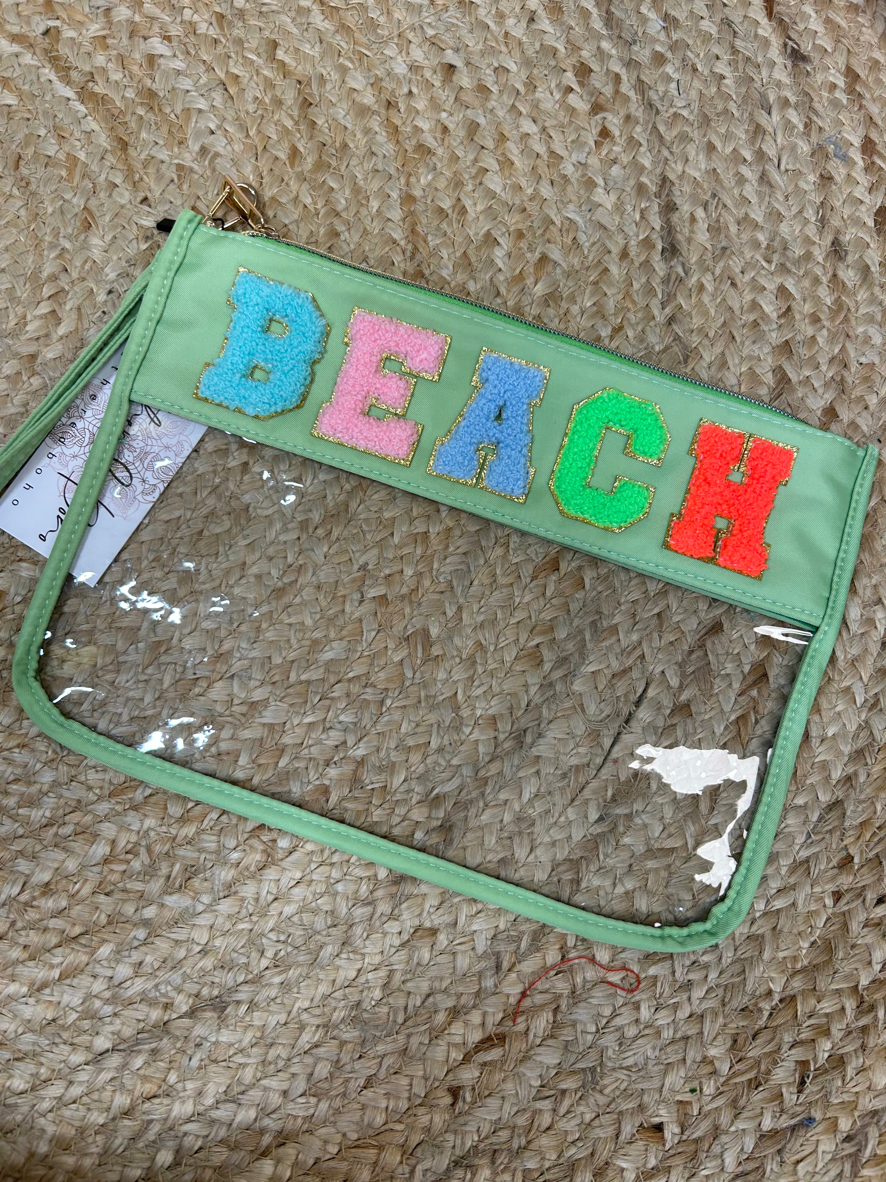 Restock: BEACH Cosmetic Bag-320 Bags-Heathered Boho-Heathered Boho Boutique, Women's Fashion and Accessories in Palmetto, FL