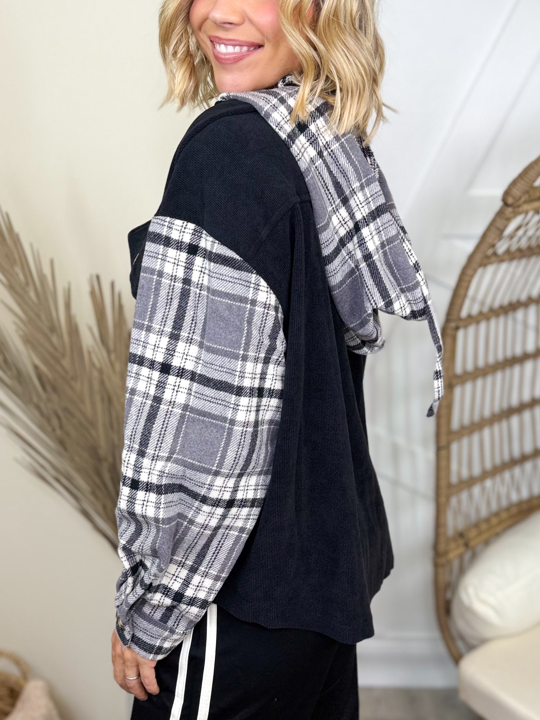 Restock: Be a Pal Shacket-200 Jackets/Shackets-White Birch-Heathered Boho Boutique, Women's Fashion and Accessories in Palmetto, FL