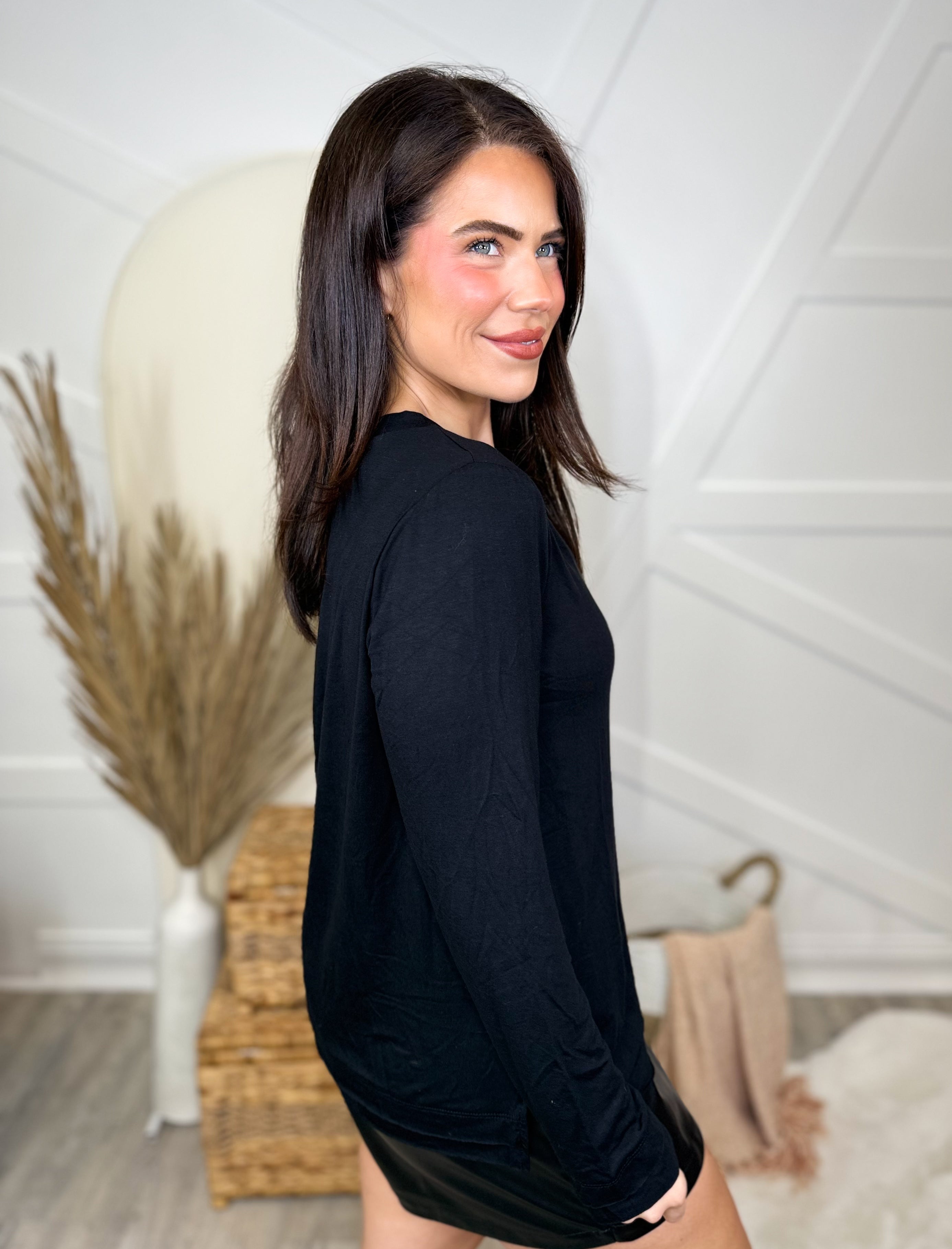 Work It Long Sleeve Top-120 LONG SLEEVE TOPS-SEW IN LOVE-Heathered Boho Boutique, Women's Fashion and Accessories in Palmetto, FL