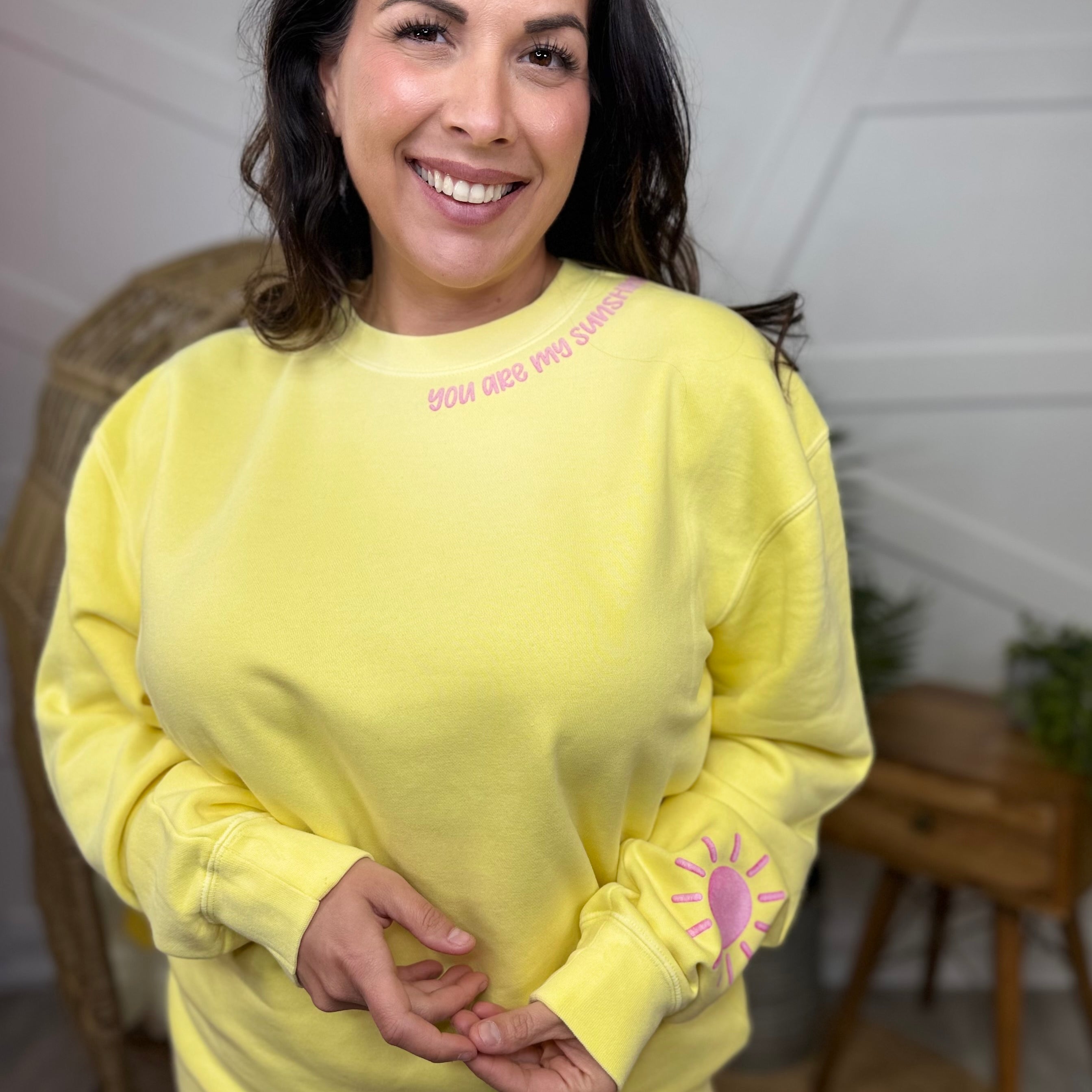 You Are My Sunshine Graphic Sweatshirt-130 Graphic Tees-Heathered Boho-Heathered Boho Boutique, Women's Fashion and Accessories in Palmetto, FL