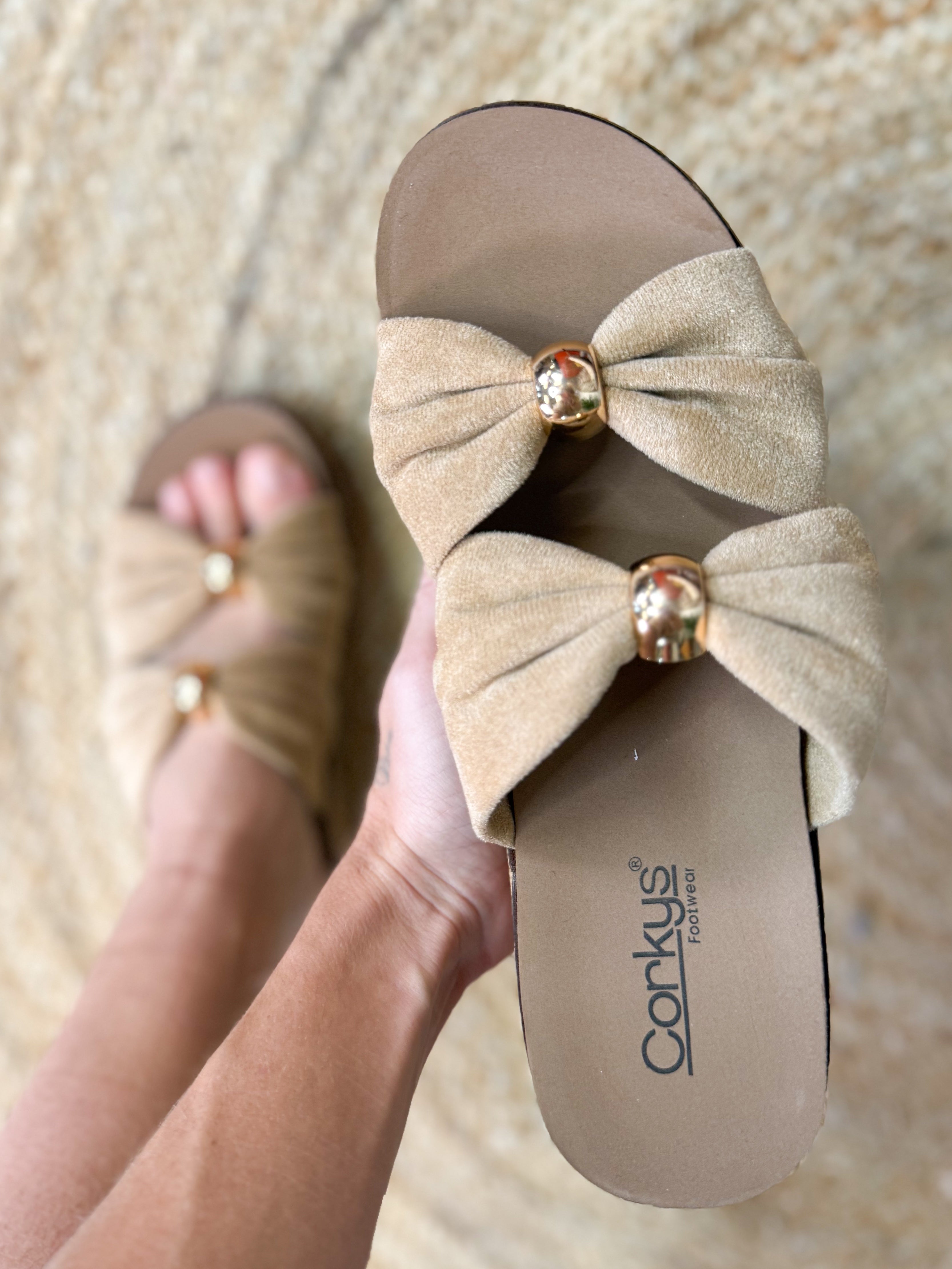 Miss Understood Wedges - Camel Faux Suede-350 Shoes-Corkys-Heathered Boho Boutique, Women's Fashion and Accessories in Palmetto, FL