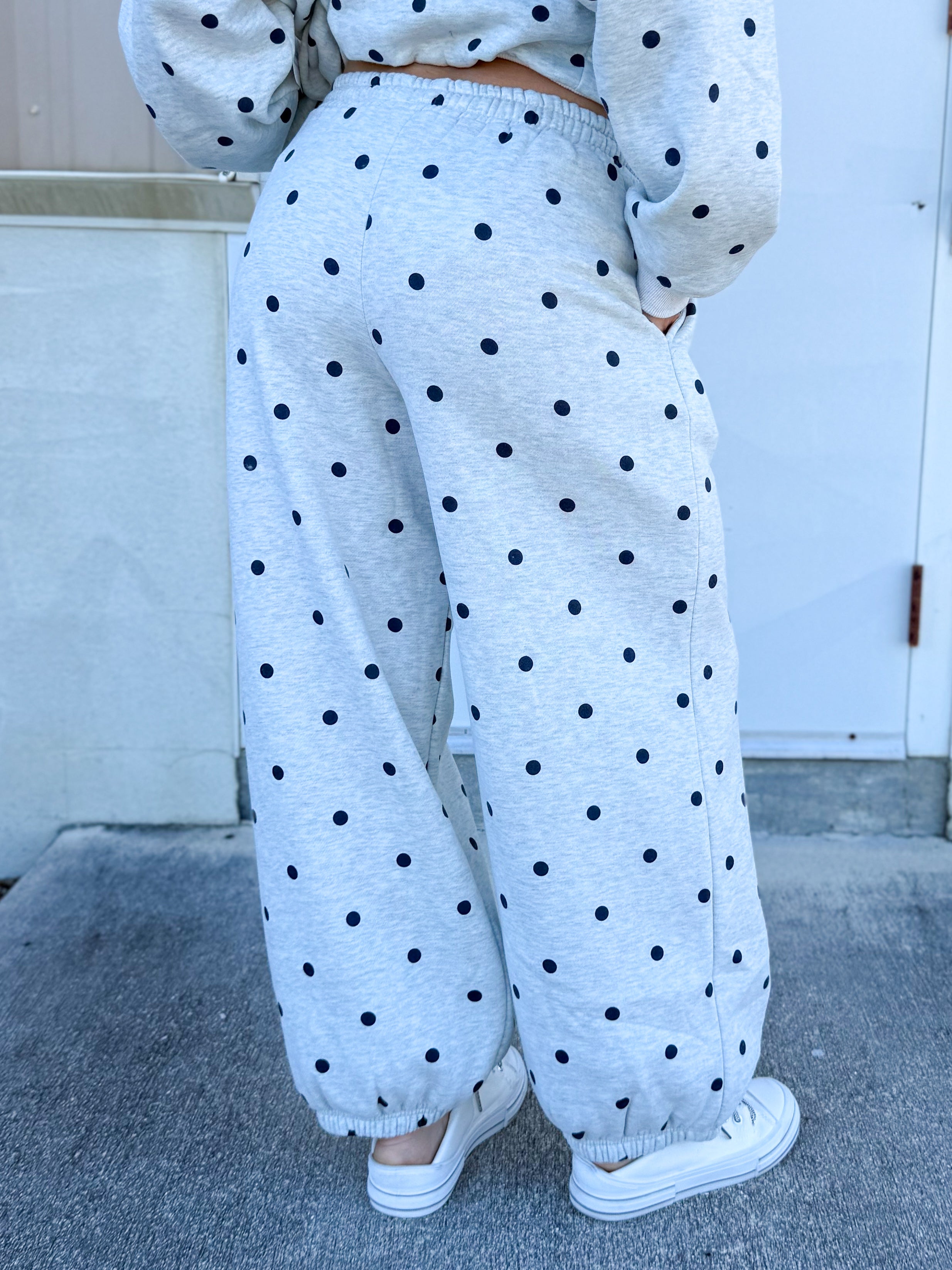 Dotted Hoodie-210 HOODIES-Veveret-Heathered Boho Boutique, Women's Fashion and Accessories in Palmetto, FL