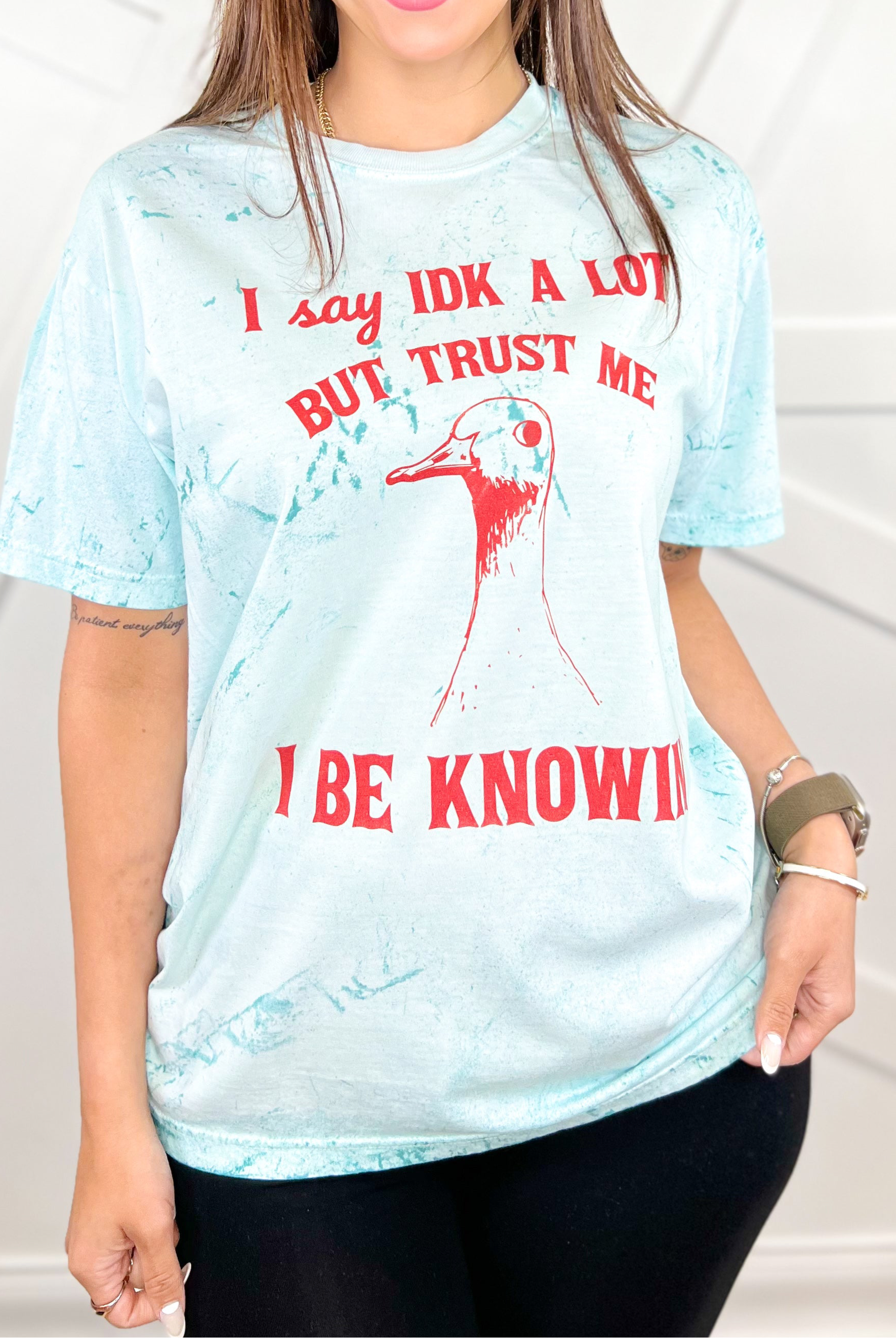 I Be Knowin' Graphic Tee-130 Graphic Tees-Heathered Boho-Heathered Boho Boutique, Women's Fashion and Accessories in Palmetto, FL