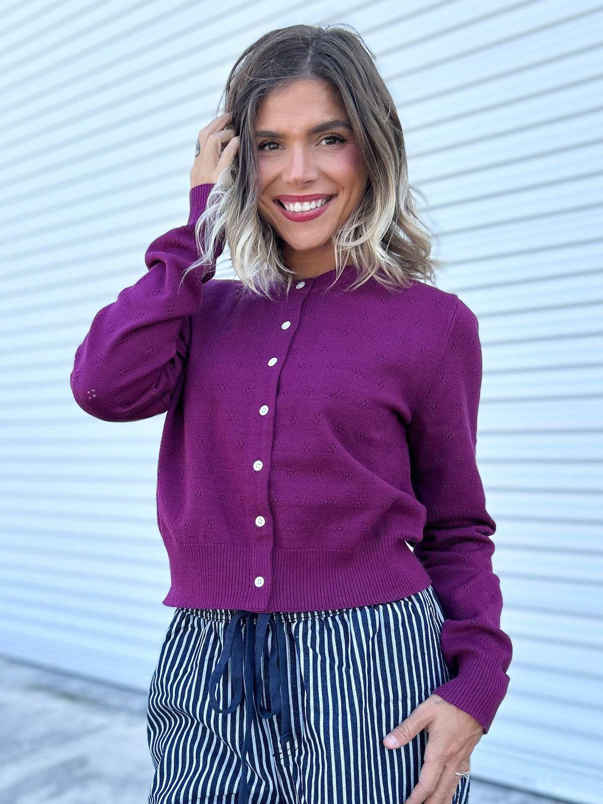 Pretty Little Details Cardigan-120 LONG SLEEVE TOPS-STITCH & CO-Heathered Boho Boutique, Women's Fashion and Accessories in Palmetto, FL