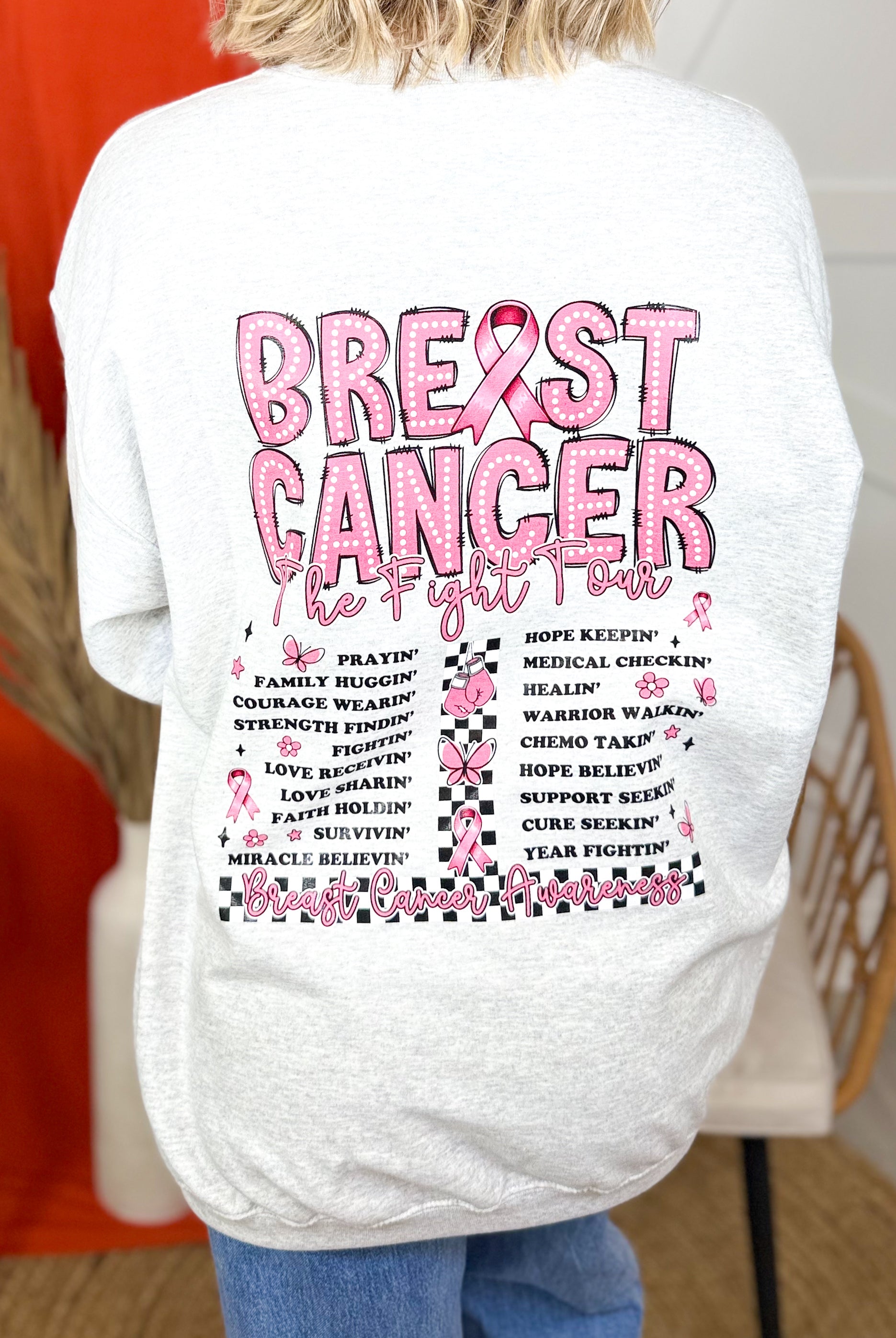 BCA Tour w/ Pocket Graphic Sweatshirt-130 Graphic Tees-Heathered Boho-Heathered Boho Boutique, Women's Fashion and Accessories in Palmetto, FL