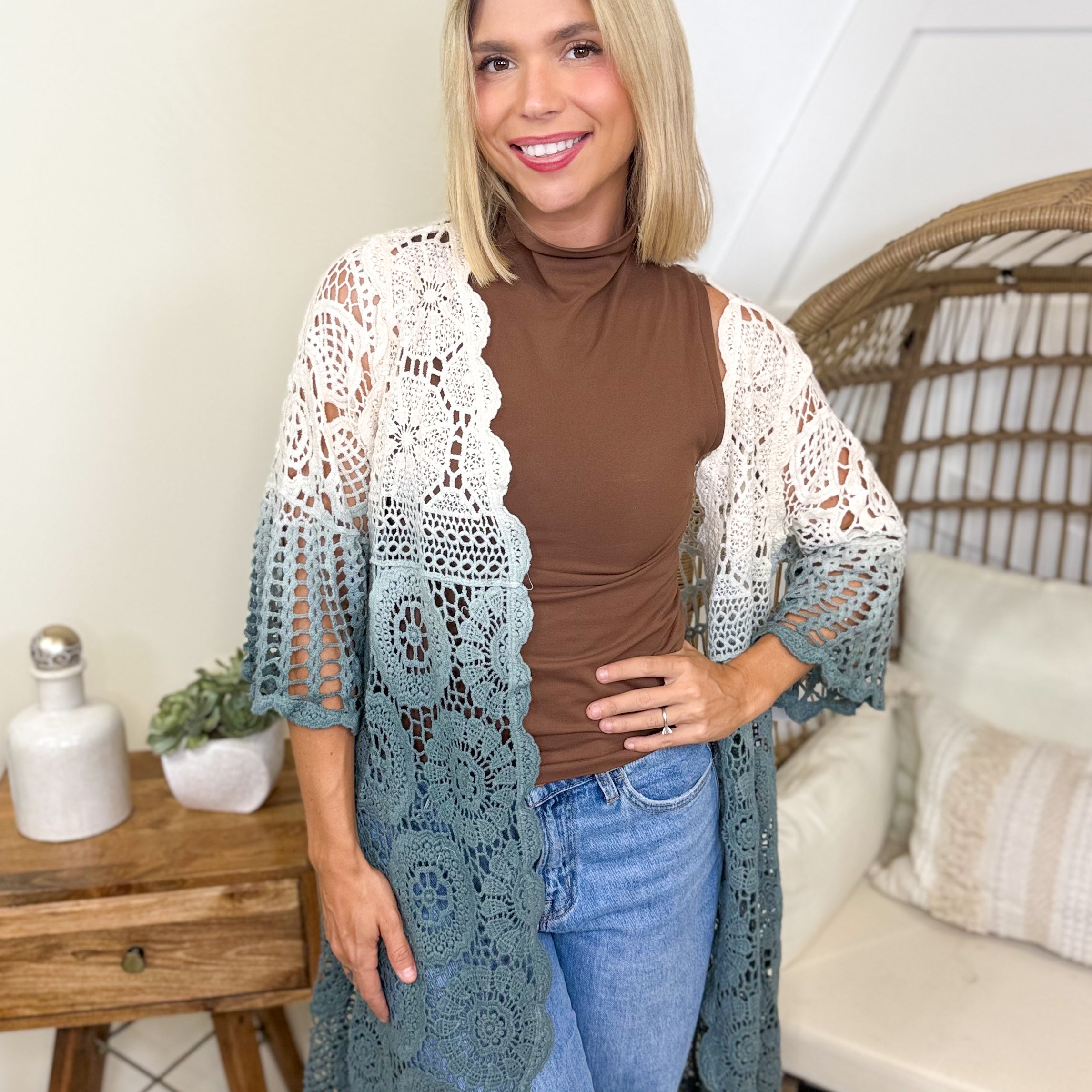 Sweet Life Cardigan-220 Cardigans/ Kimonos-Origami Apparel-Heathered Boho Boutique, Women's Fashion and Accessories in Palmetto, FL