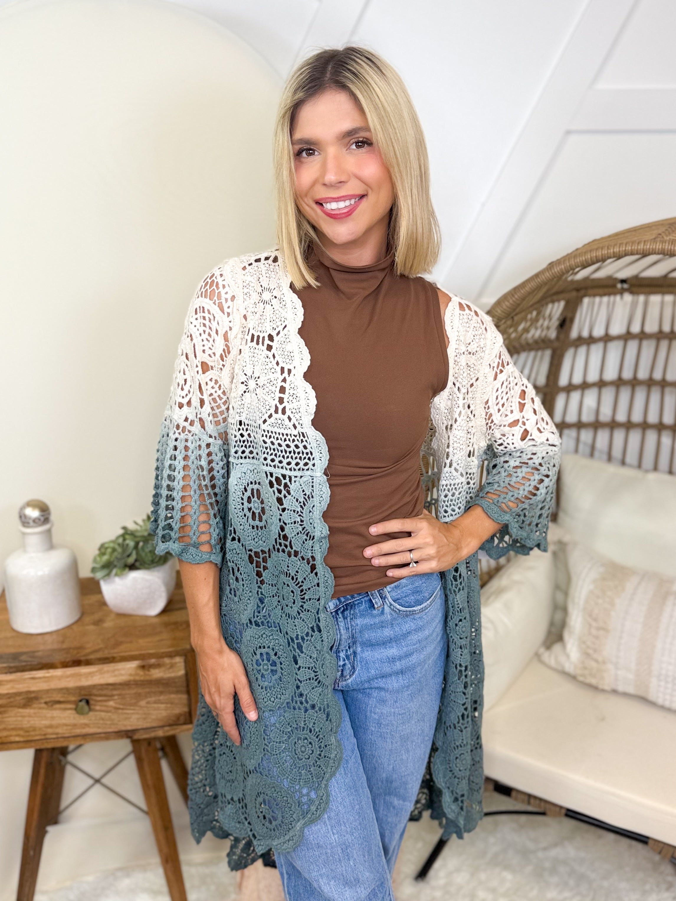 Sweet Life Cardigan-220 Cardigans/ Kimonos-Origami Apparel-Heathered Boho Boutique, Women's Fashion and Accessories in Palmetto, FL