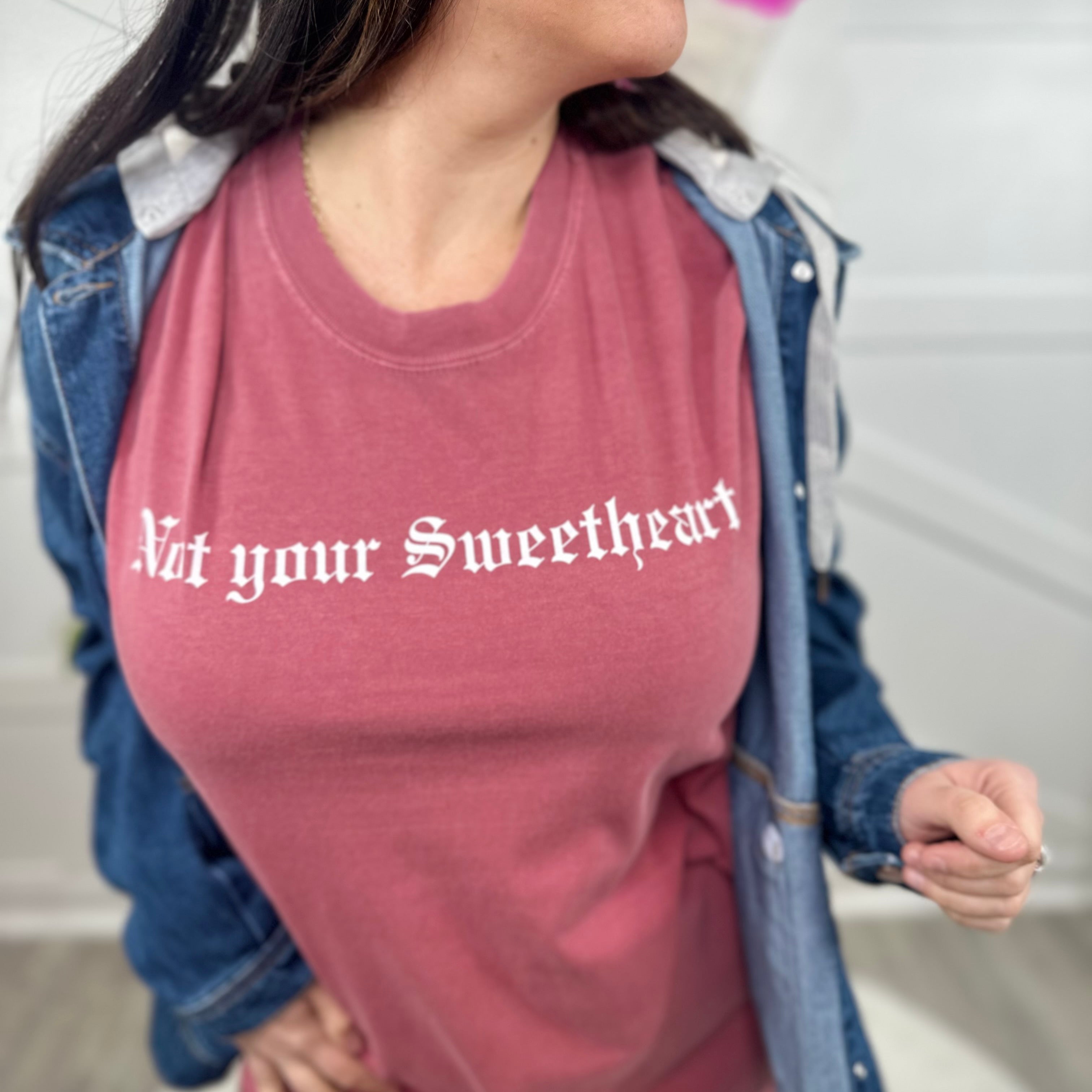 Not Your Sweetheart Graphic Tee-130 Graphic Tees-Heathered Boho-Heathered Boho Boutique, Women's Fashion and Accessories in Palmetto, FL