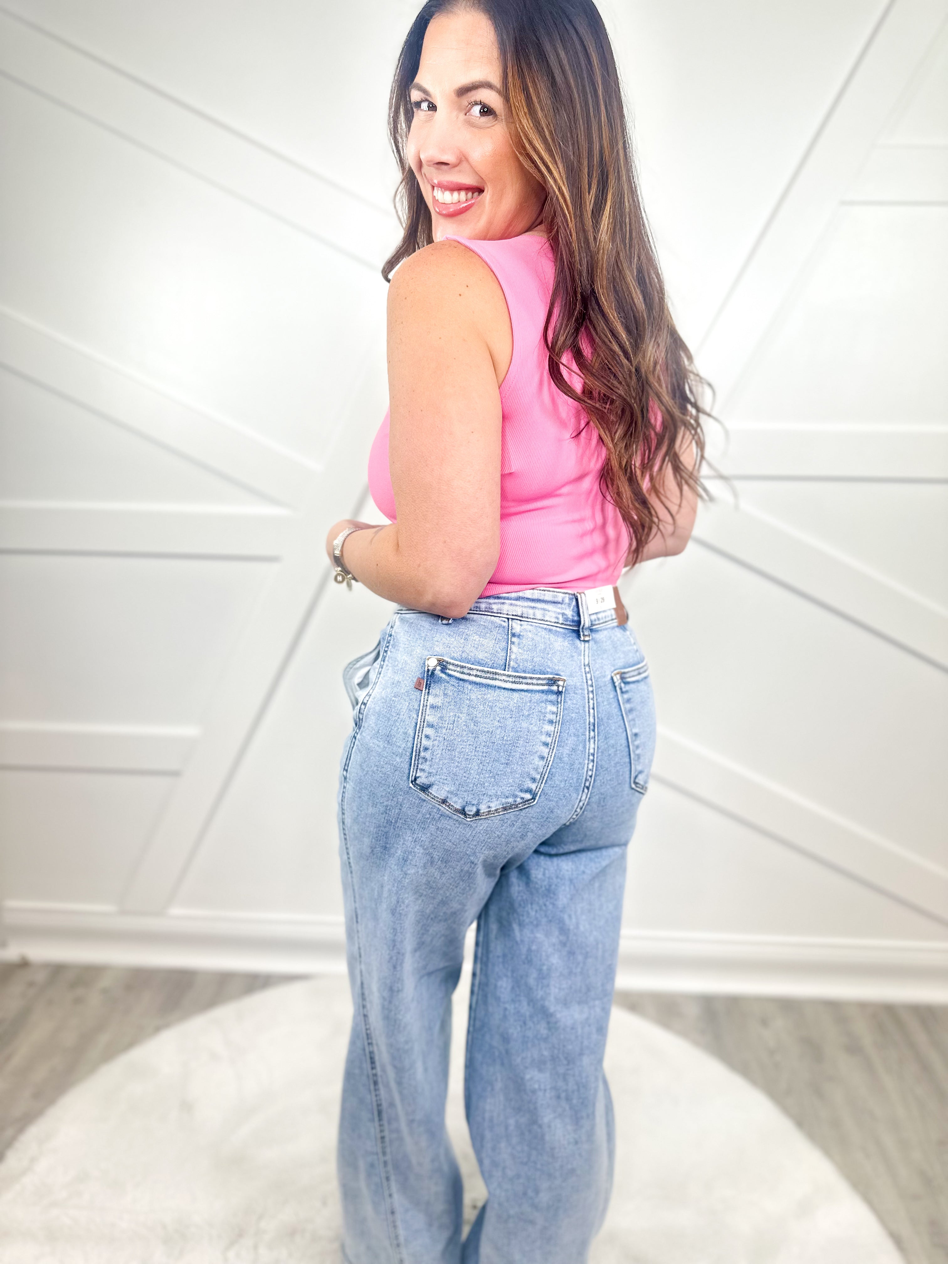 Day in the Life Wide Leg Jeans by Judy Blue-190 Jeans-Judy Blue-Heathered Boho Boutique, Women's Fashion and Accessories in Palmetto, FL