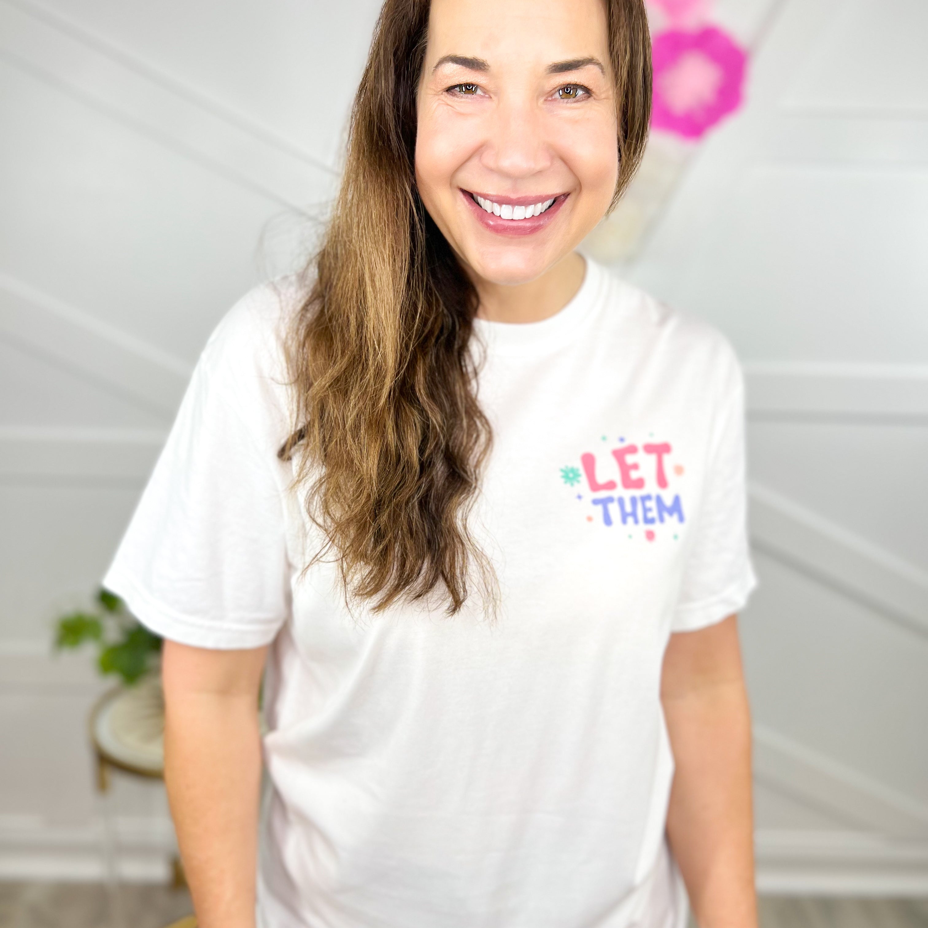 Let Them Graphic Tee - White-130 Graphic Tees-Heathered Boho-Heathered Boho Boutique, Women's Fashion and Accessories in Palmetto, FL