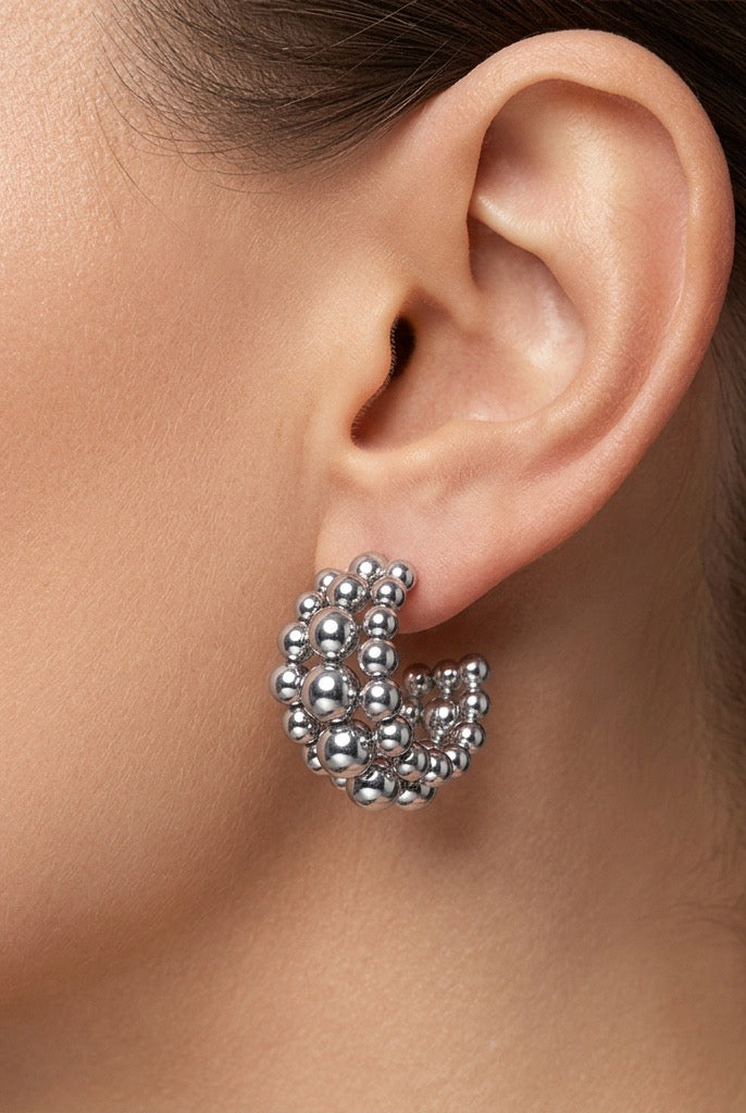Triple Turns Waterproof Hoops-310 Jewelry-NIHAO JEWELRY-Heathered Boho Boutique, Women's Fashion and Accessories in Palmetto, FL