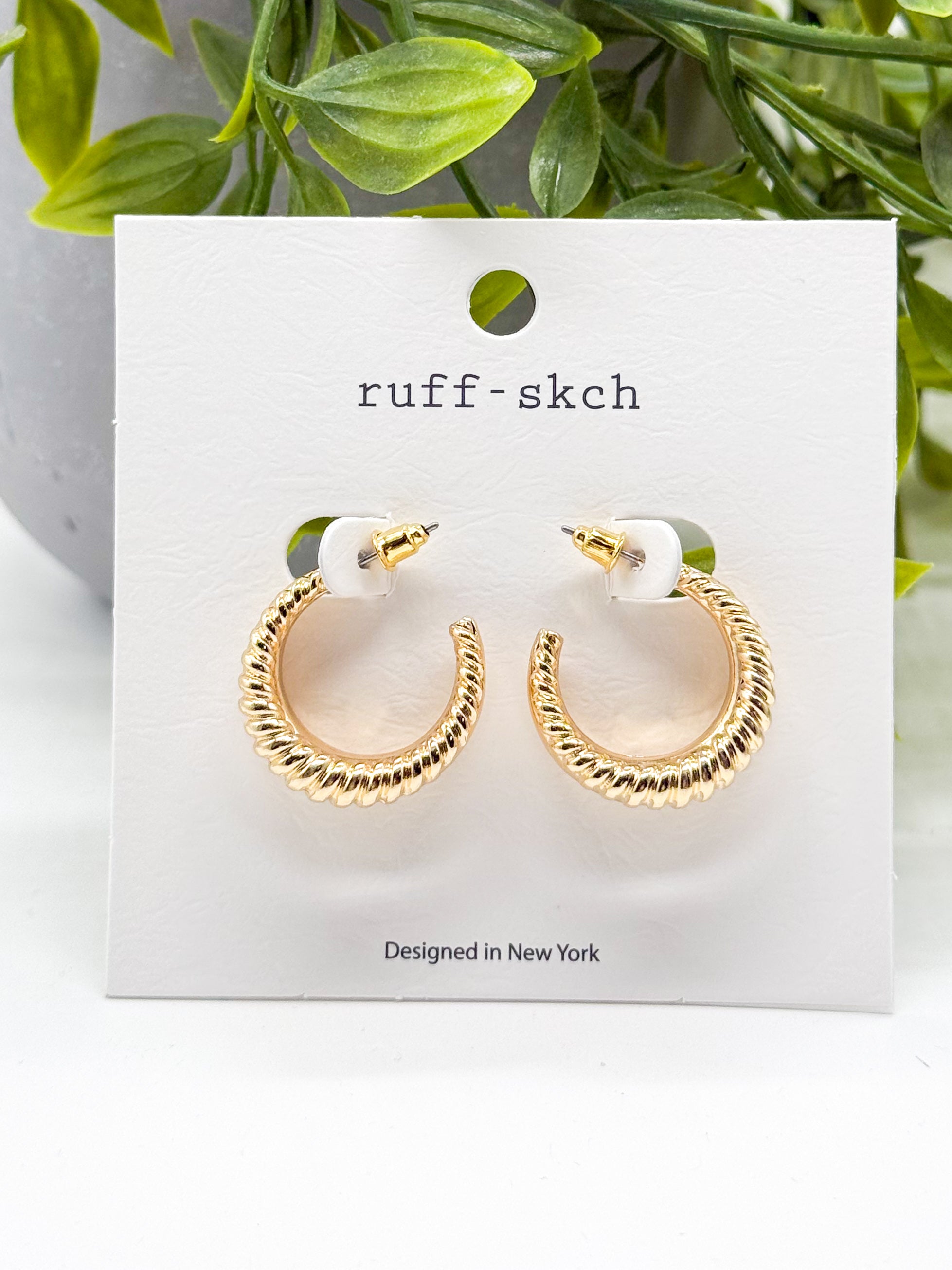 Double Hoop Earring-310 Jewelry-Rough Sketch-Heathered Boho Boutique, Women's Fashion and Accessories in Palmetto, FL