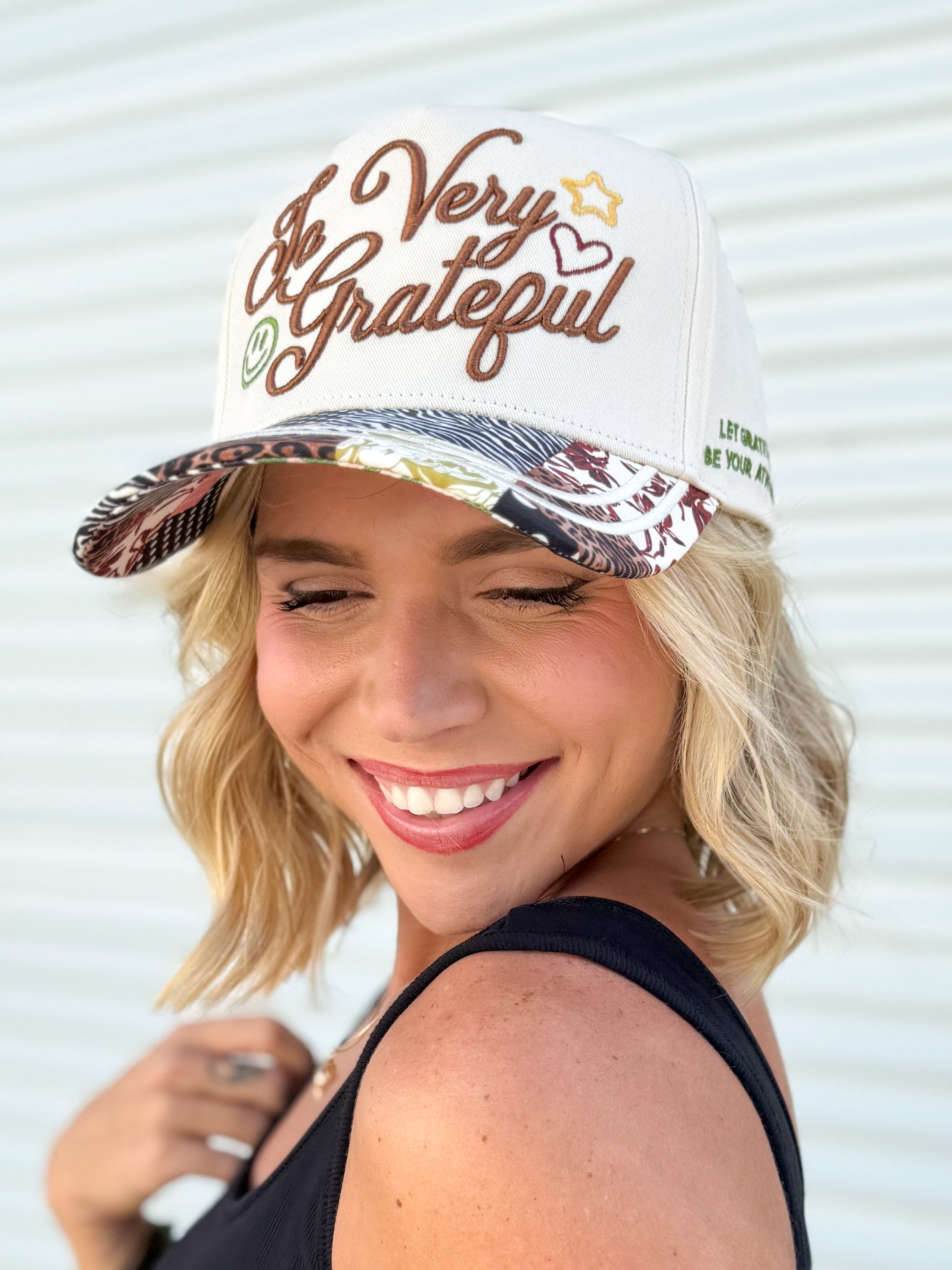 So Very Grateful Hat-330 Headwear-Poppy & Pine-Heathered Boho Boutique, Women's Fashion and Accessories in Palmetto, FL