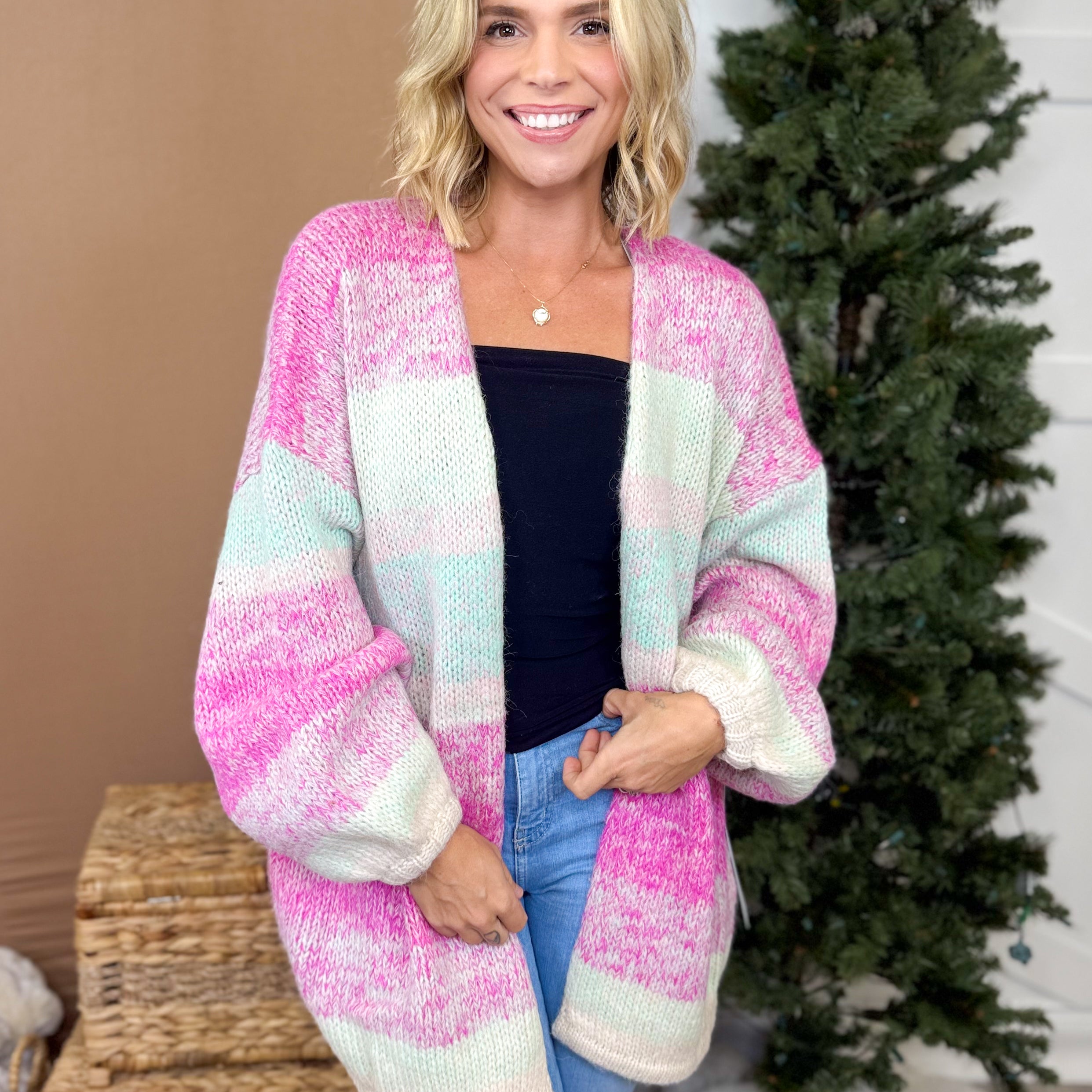 Clever Cardigan-220 Cardigans/ Kimonos-LUMIERE-Heathered Boho Boutique, Women's Fashion and Accessories in Palmetto, FL