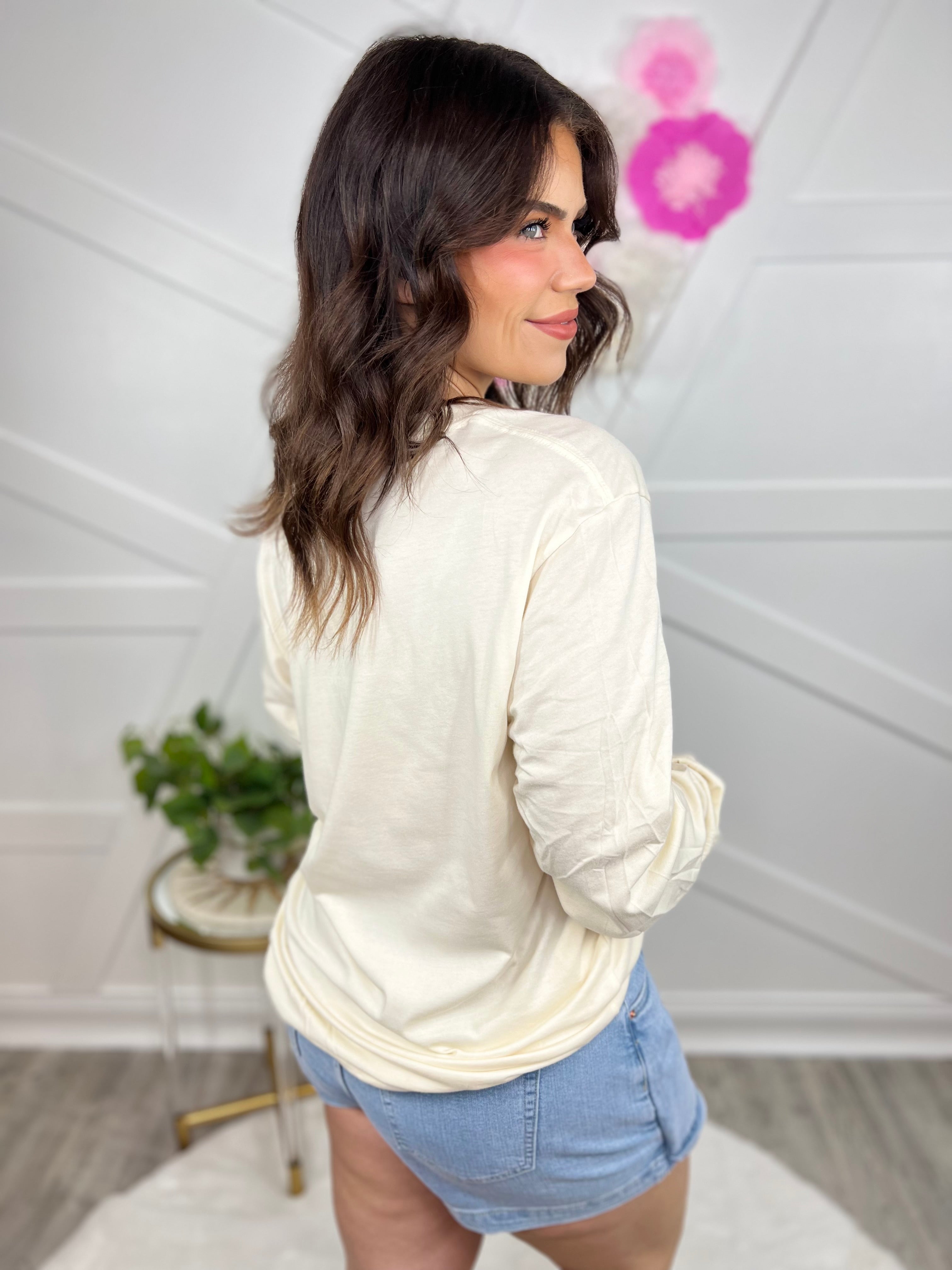 Look Like You Love Me Graphic Long Sleeve-130 Graphic Tees-Heathered Boho-Heathered Boho Boutique, Women's Fashion and Accessories in Palmetto, FL