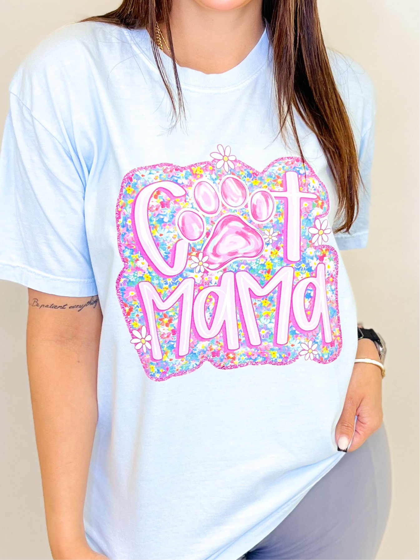 Cat Mama Graphic Tee-130 Graphic Tees-Heathered Boho-Heathered Boho Boutique, Women's Fashion and Accessories in Palmetto, FL