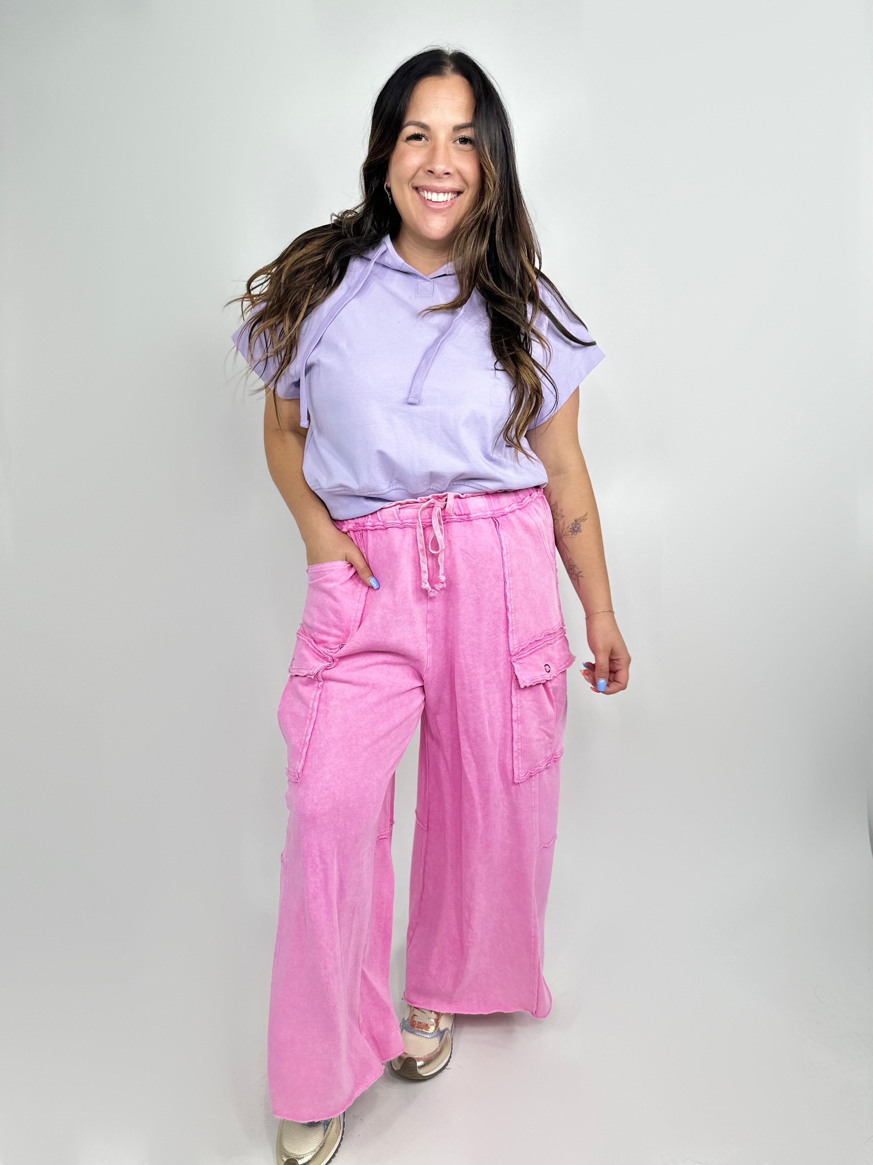 Restock: Freestyle Cropped Hoodie-210 Hoodies-Rae Mode-Heathered Boho Boutique, Women's Fashion and Accessories in Palmetto, FL