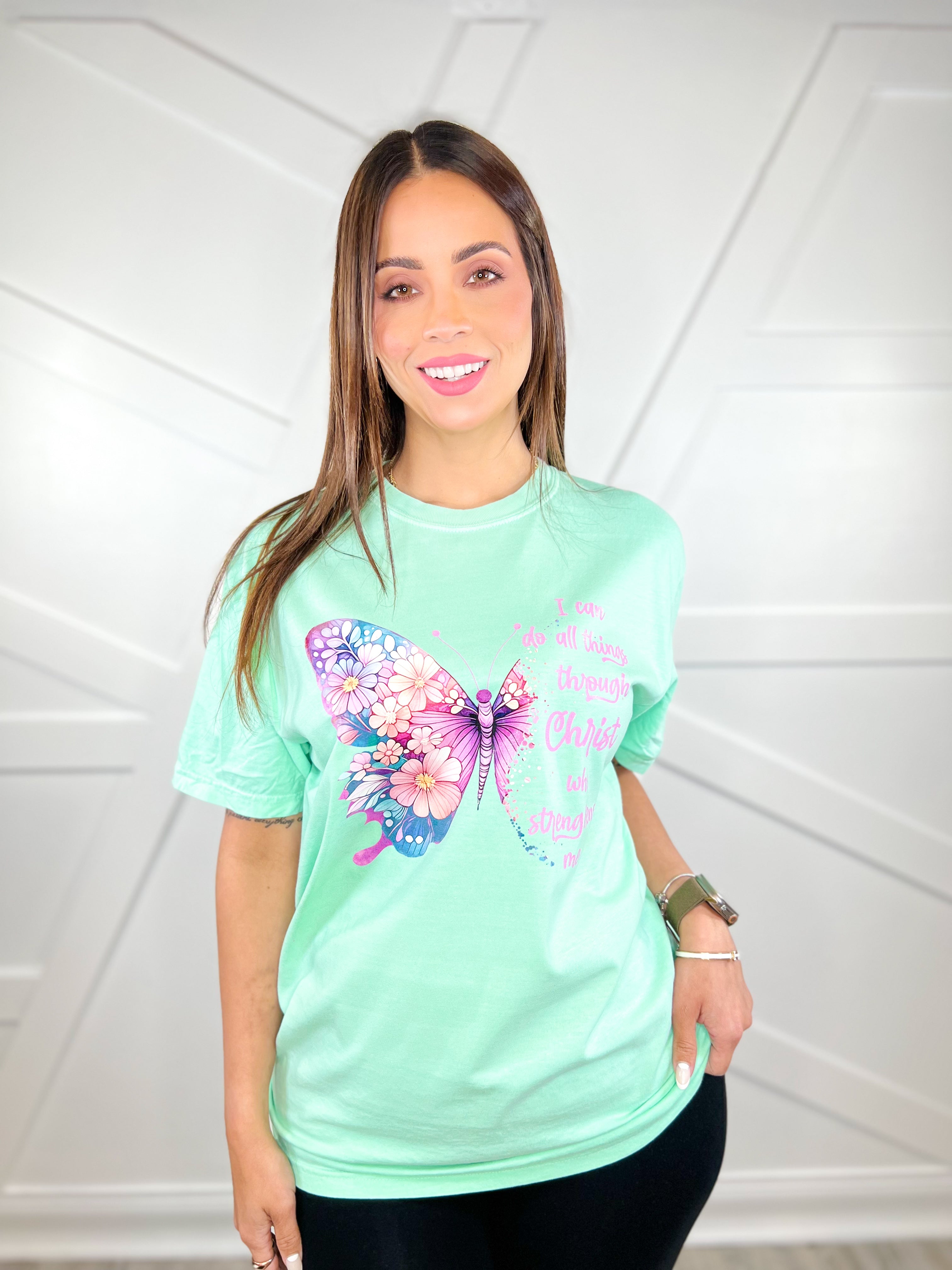 I Can Do All Things Graphic Tee-130 Graphic Tees-Heathered Boho-Heathered Boho Boutique, Women's Fashion and Accessories in Palmetto, FL