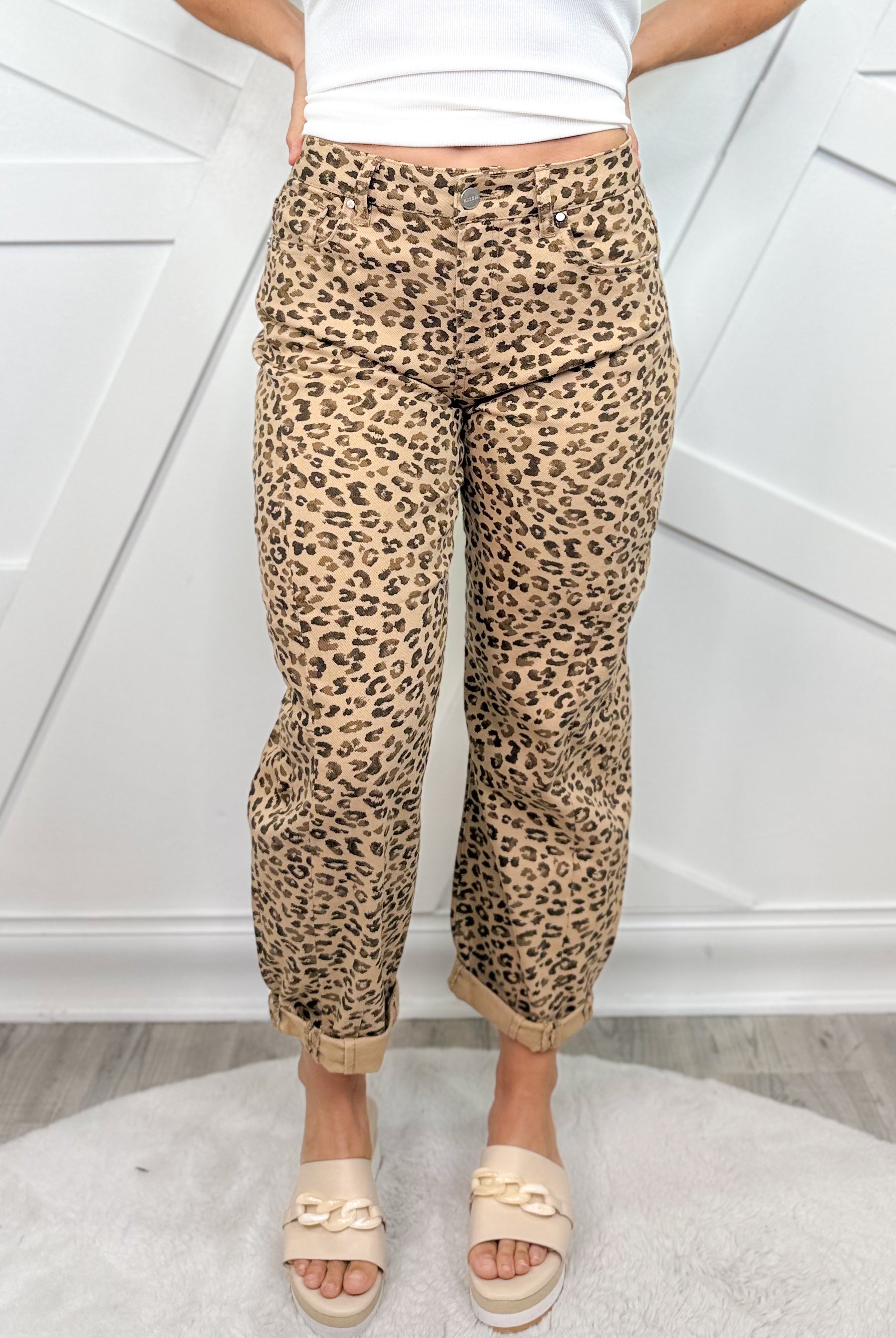 Drive Me Crazy Barrel Jeans by Risen-190 JEANS-Risen Jeans-Heathered Boho Boutique, Women's Fashion and Accessories in Palmetto, FL