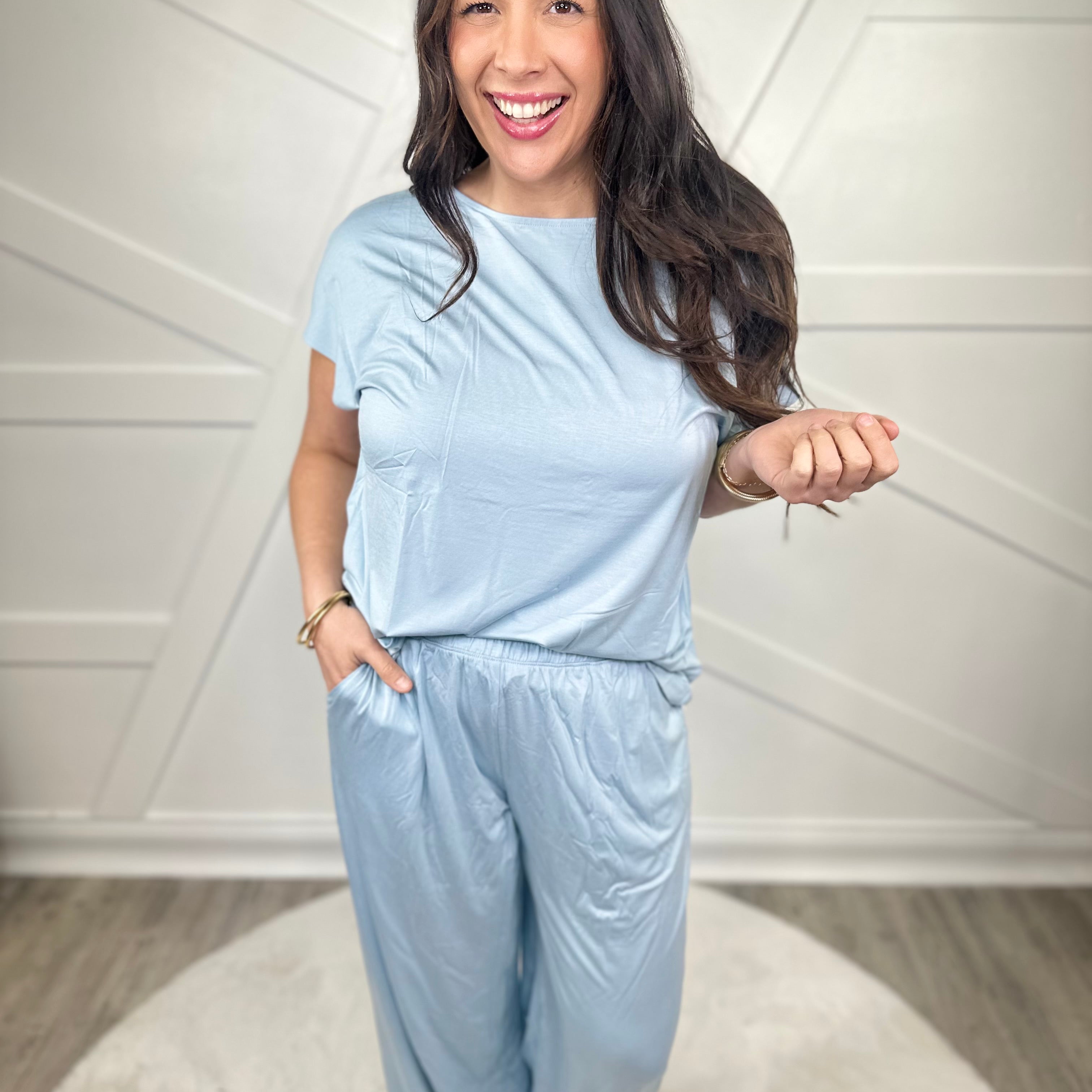 Restock: Game Changer Wide Leg Pants-150 PANTS-RAE MODE-Heathered Boho Boutique, Women's Fashion and Accessories in Palmetto, FL