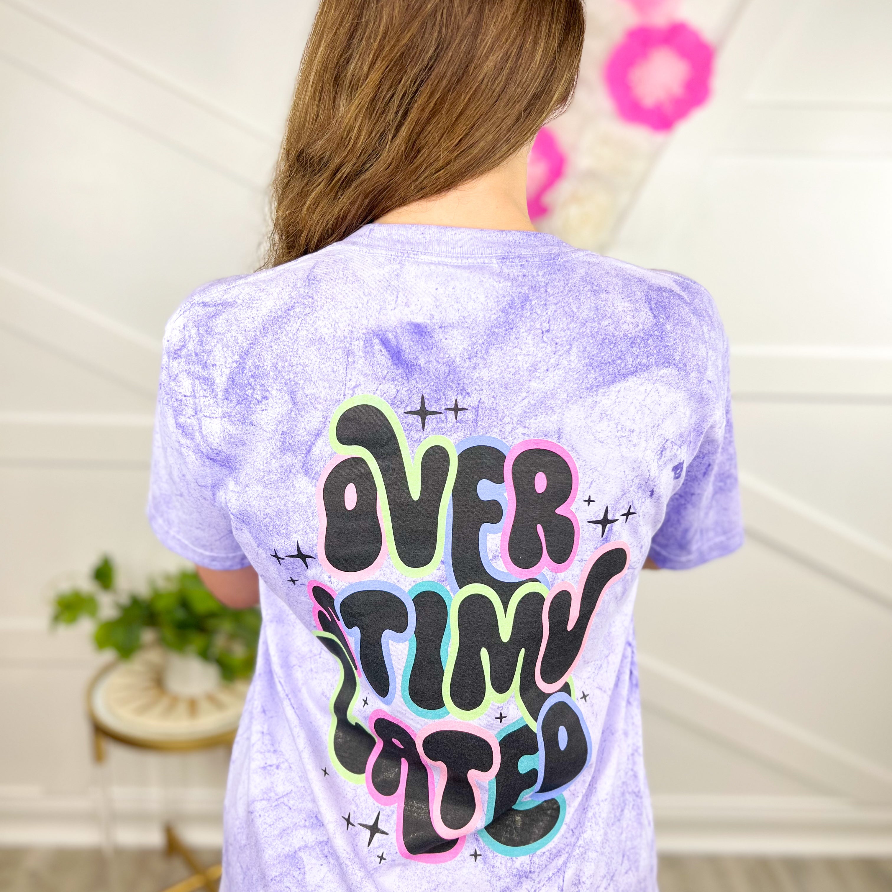 Overstimulated Graphic Tee-130 Graphic Tees-Heathered Boho-Heathered Boho Boutique, Women's Fashion and Accessories in Palmetto, FL