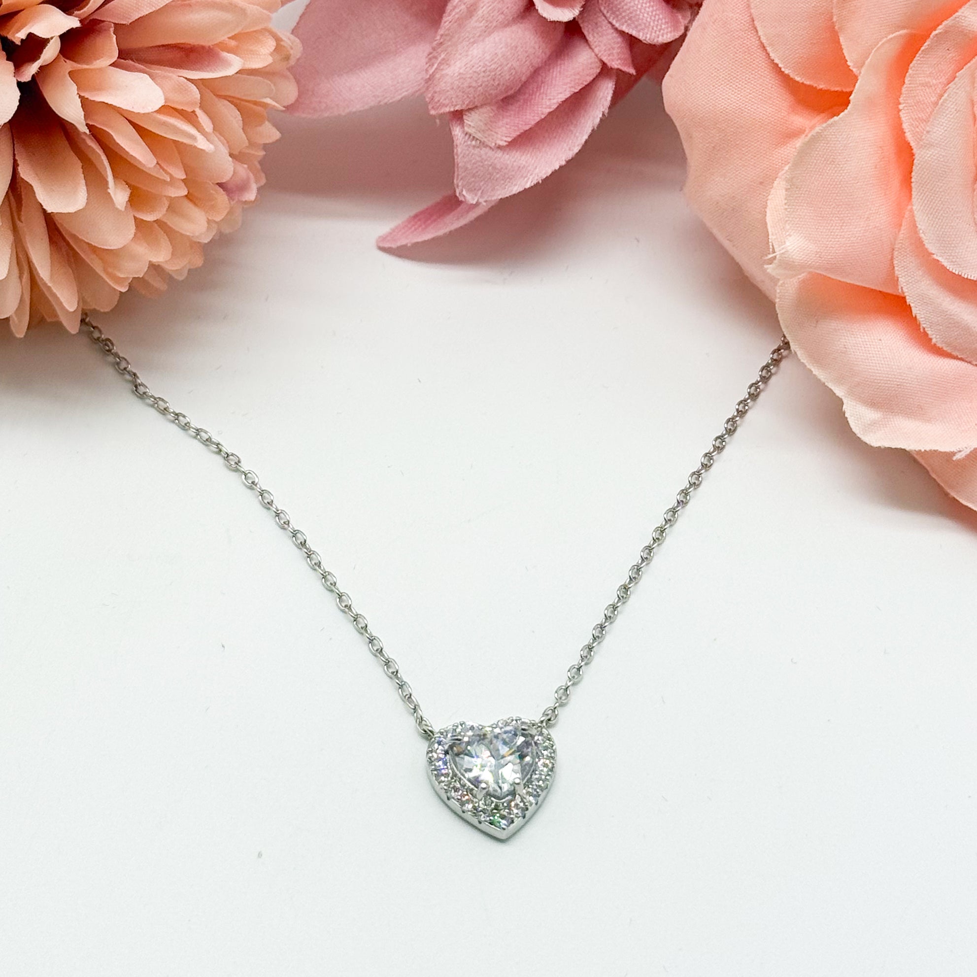 Loving Shine Heart Necklace-310 Jewelry-JOSEPH ANTHONY NY, INC.-Heathered Boho Boutique, Women's Fashion and Accessories in Palmetto, FL