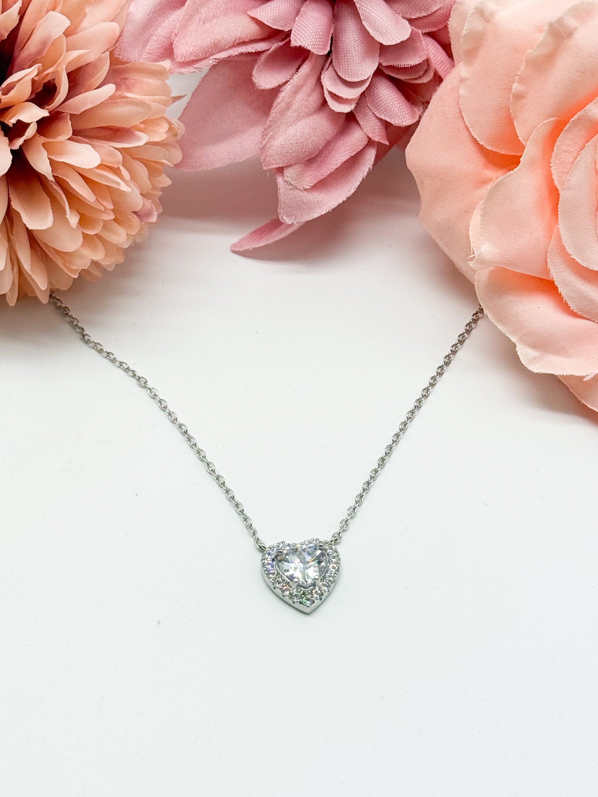 Loving Shine Heart Necklace-310 Jewelry-JOSEPH ANTHONY NY, INC.-Heathered Boho Boutique, Women's Fashion and Accessories in Palmetto, FL