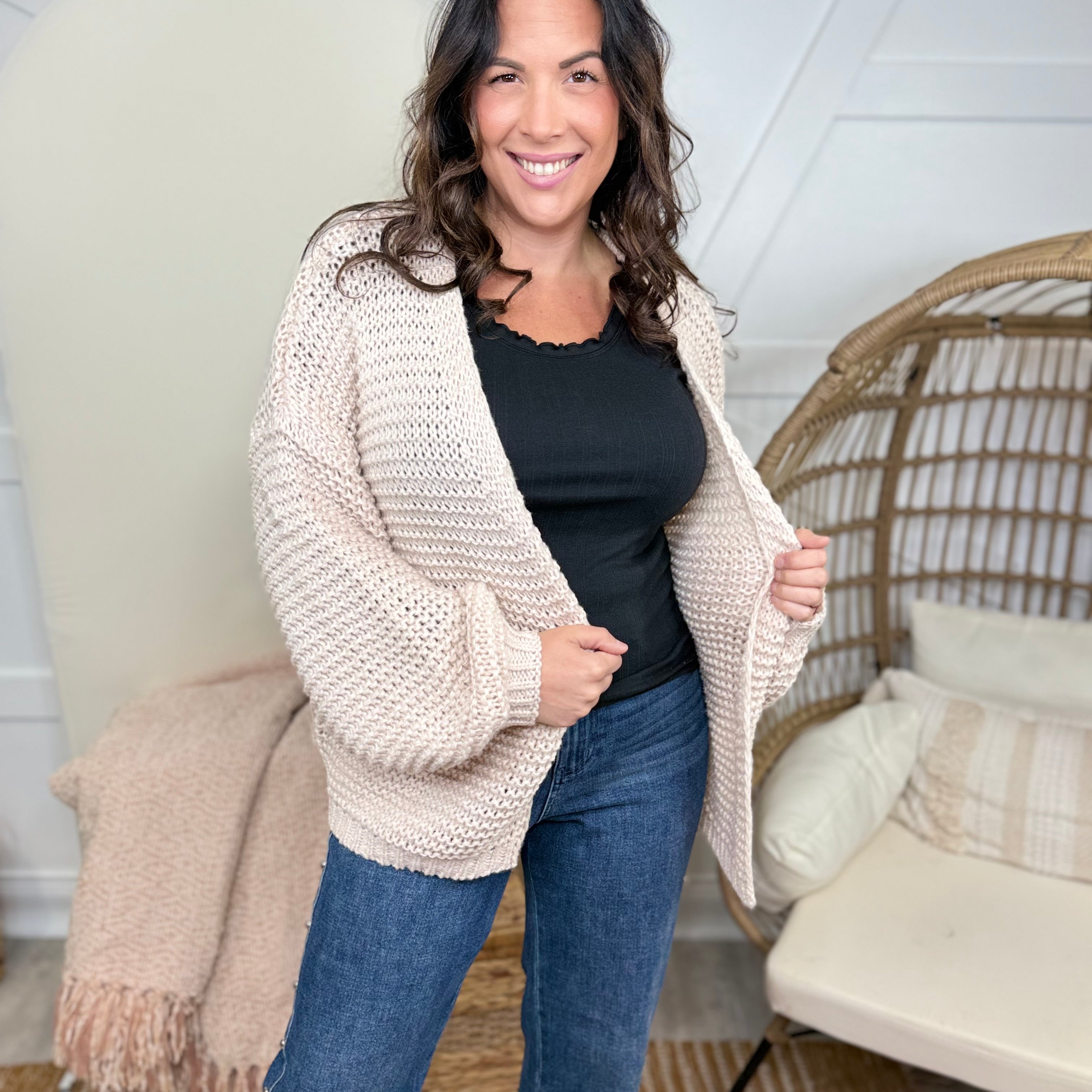 Give It To Me Cardigan-220 Cardigans/ Kimonos-Miracle-Heathered Boho Boutique, Women's Fashion and Accessories in Palmetto, FL