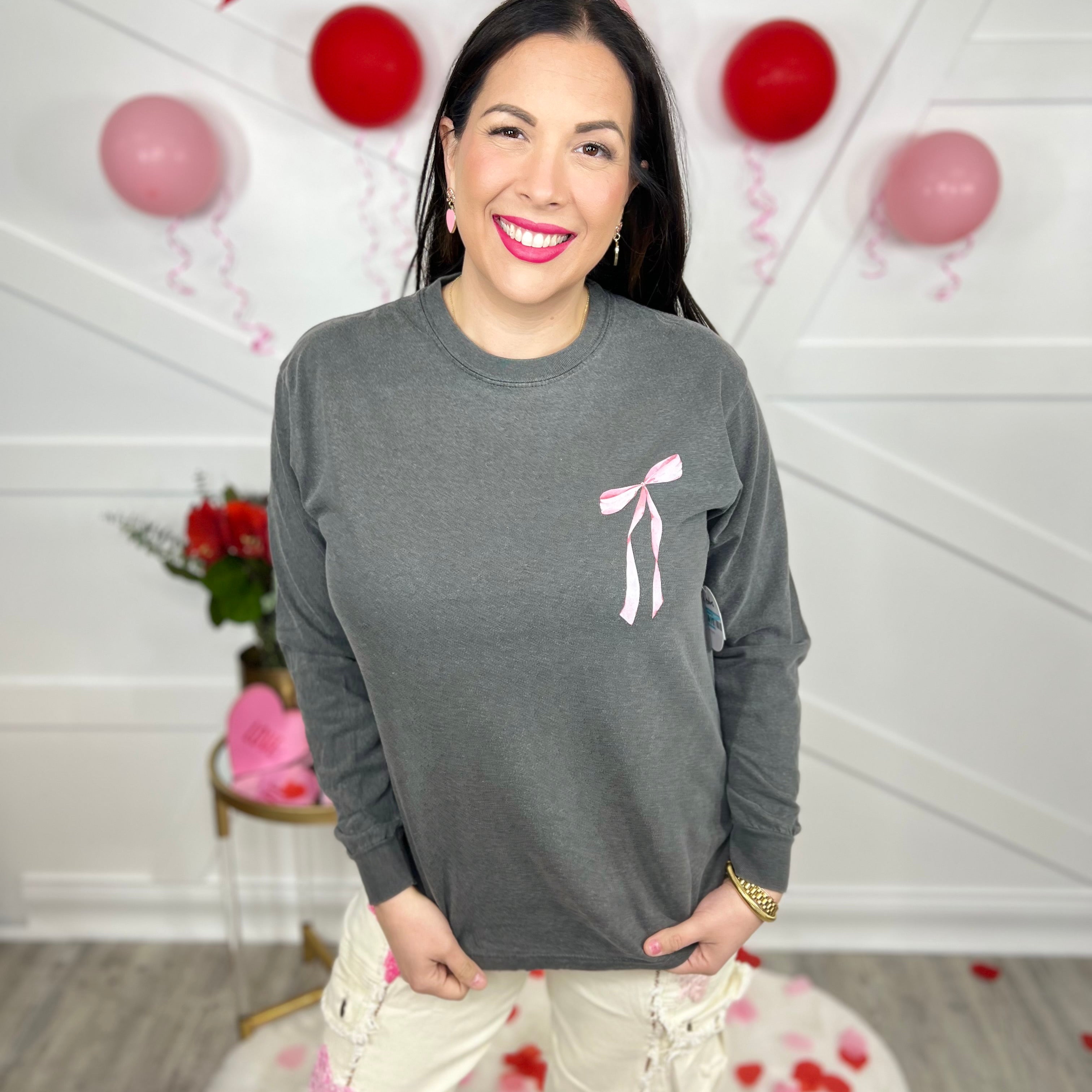 You Are So Loved Graphic Long Sleeve-130 Graphic Tees-Heathered Boho-Heathered Boho Boutique, Women's Fashion and Accessories in Palmetto, FL
