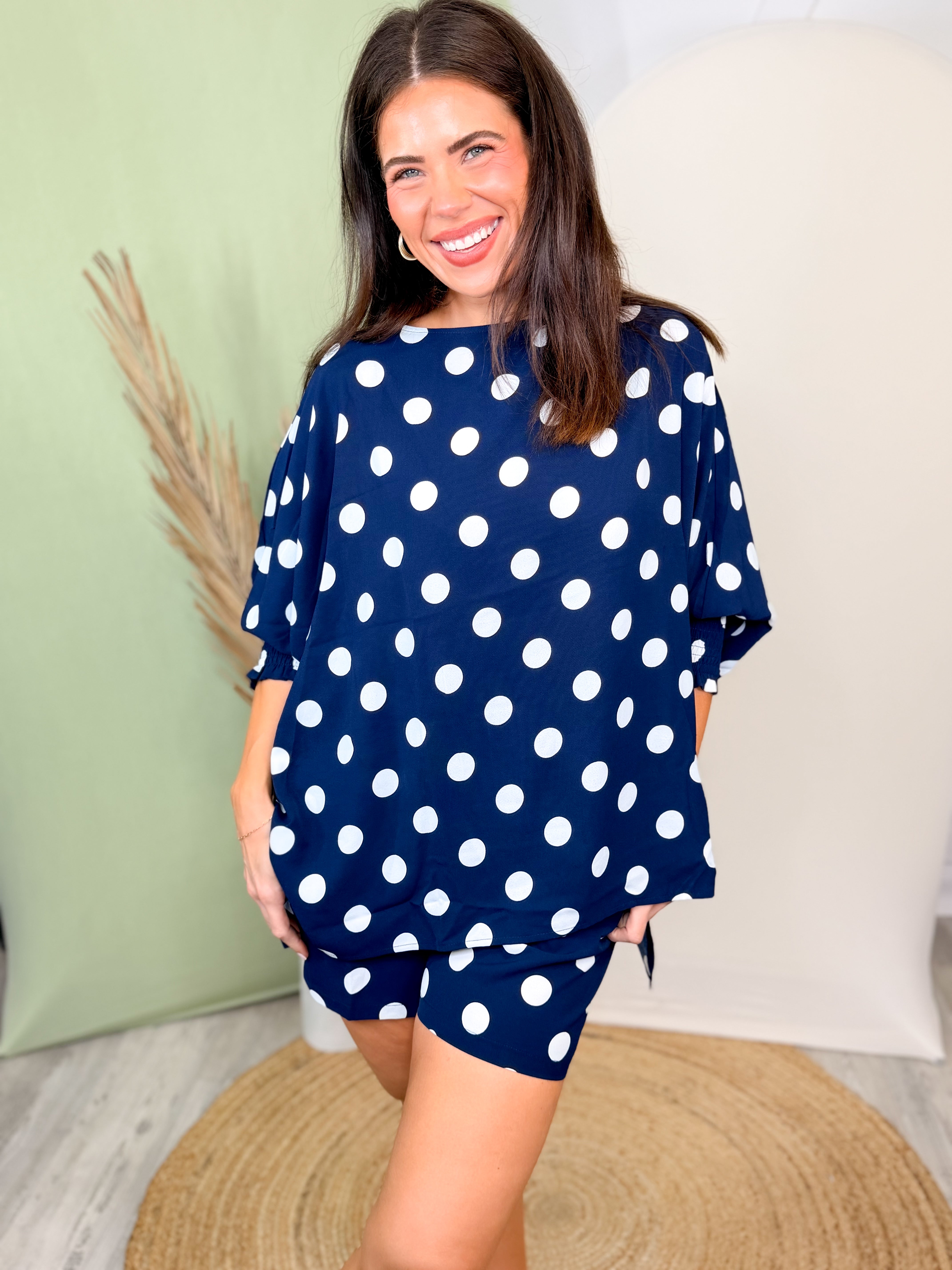 Playful Polka Dot Set-240 ACTIVEWEAR/SETS-ODDI-Heathered Boho Boutique, Women's Fashion and Accessories in Palmetto, FL