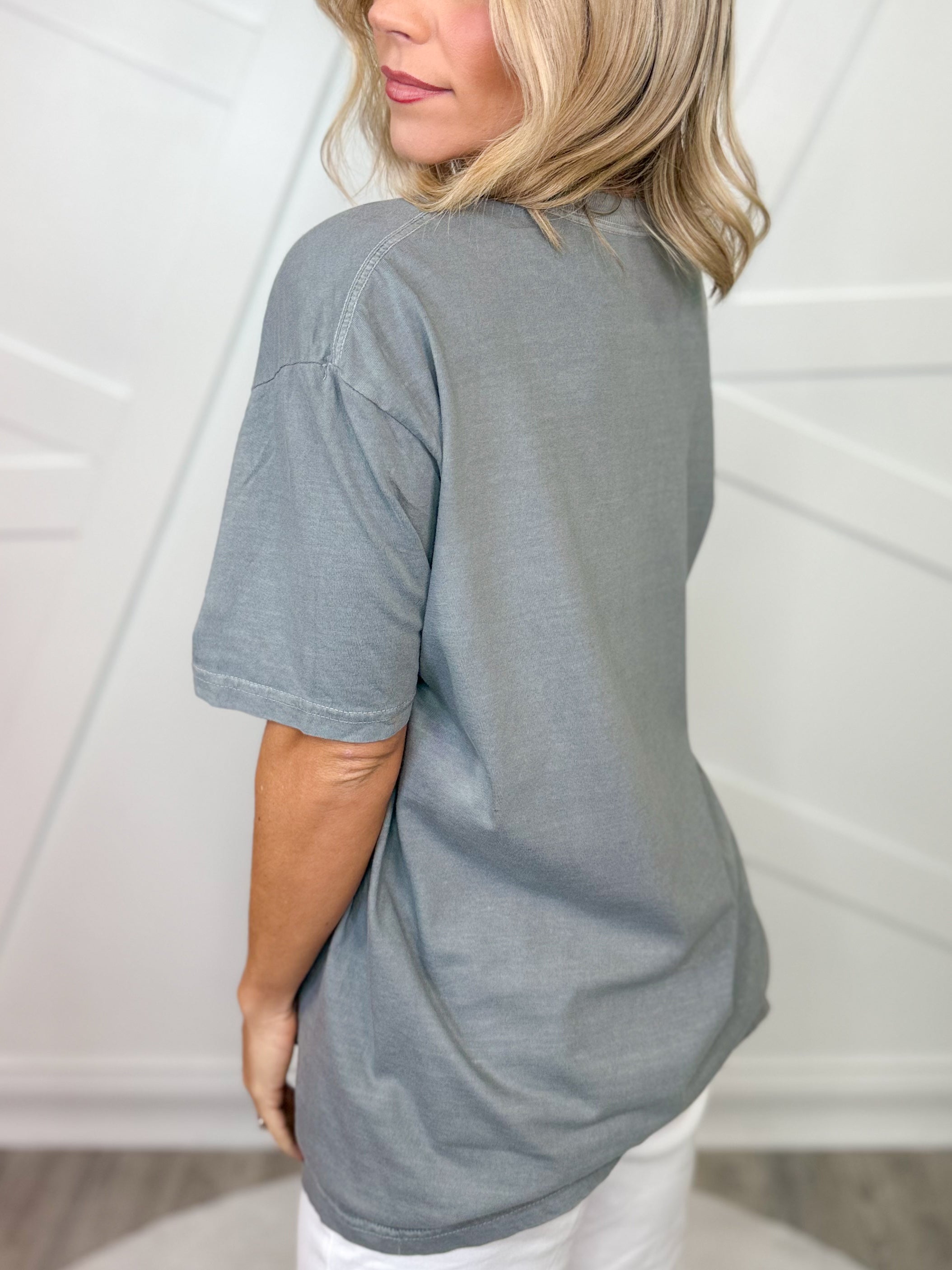 The 90's Graphic Tee - Grey-130 Graphic Tees-Heathered Boho-Heathered Boho Boutique, Women's Fashion and Accessories in Palmetto, FL
