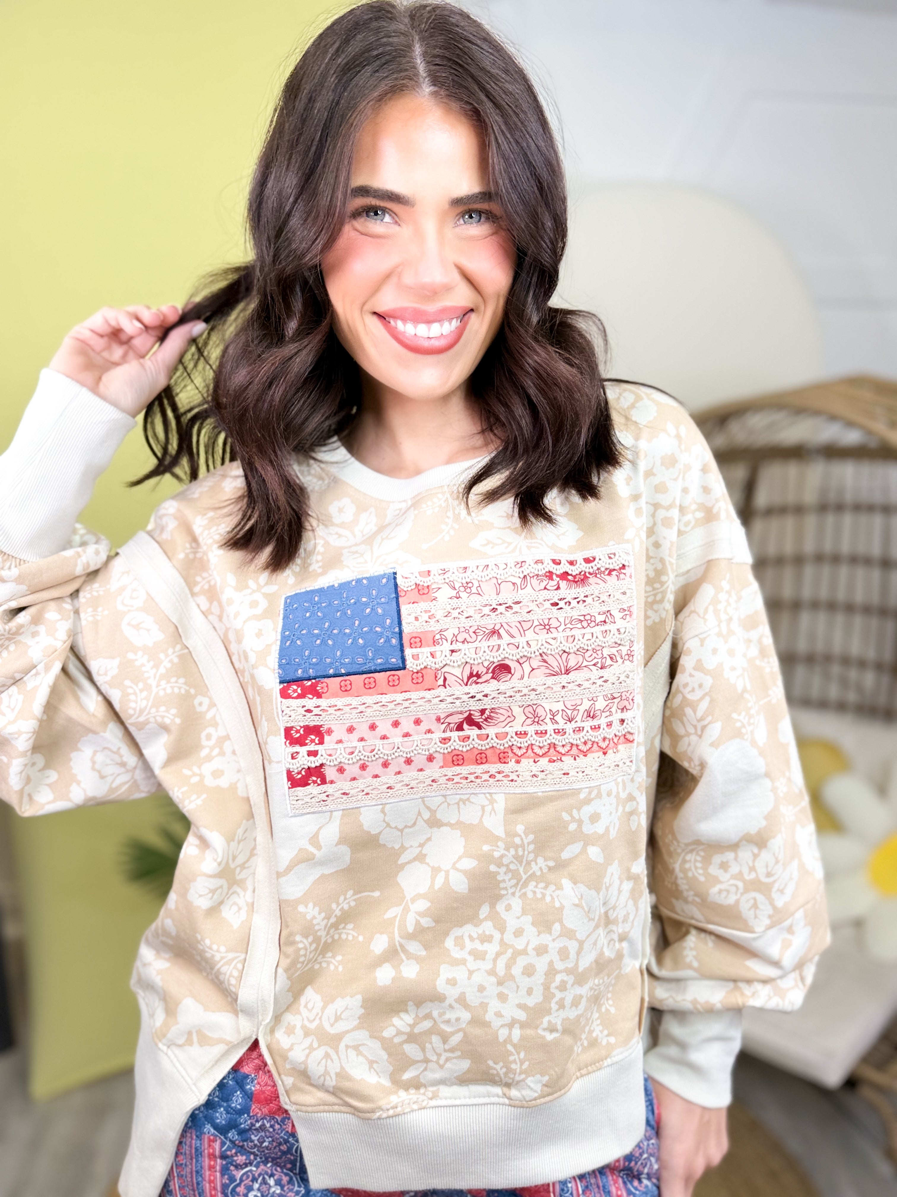 Home Of The Brave Sweater-125 SWEATER-SIMPLY SOUTHERN-Heathered Boho Boutique, Women's Fashion and Accessories in Palmetto, FL