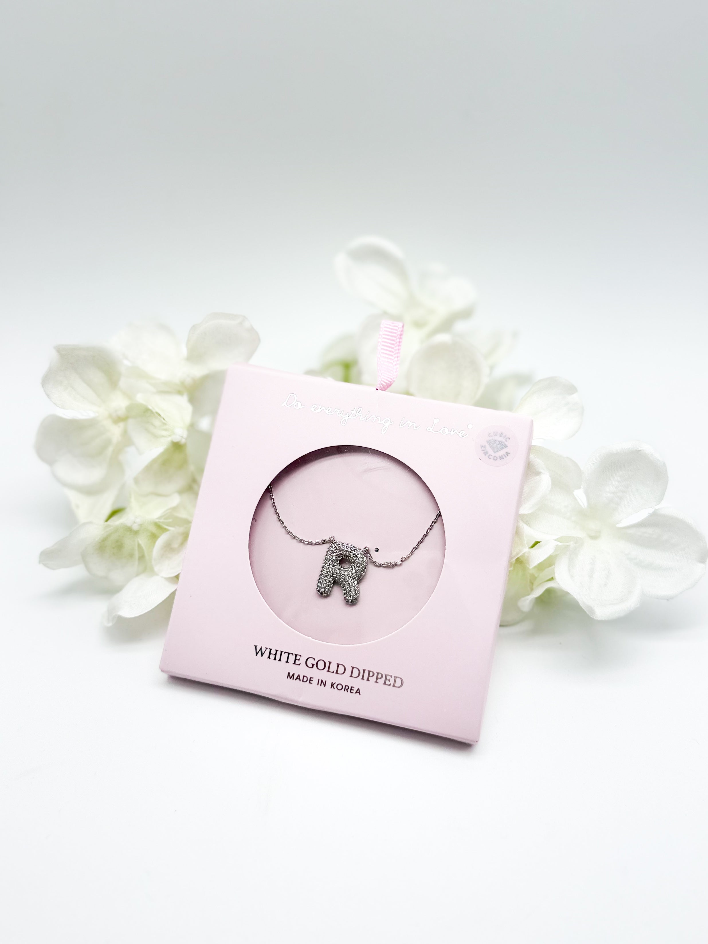 CZ Initial Necklace-310 Jewelry-KW fashion-Heathered Boho Boutique, Women's Fashion and Accessories in Palmetto, FL