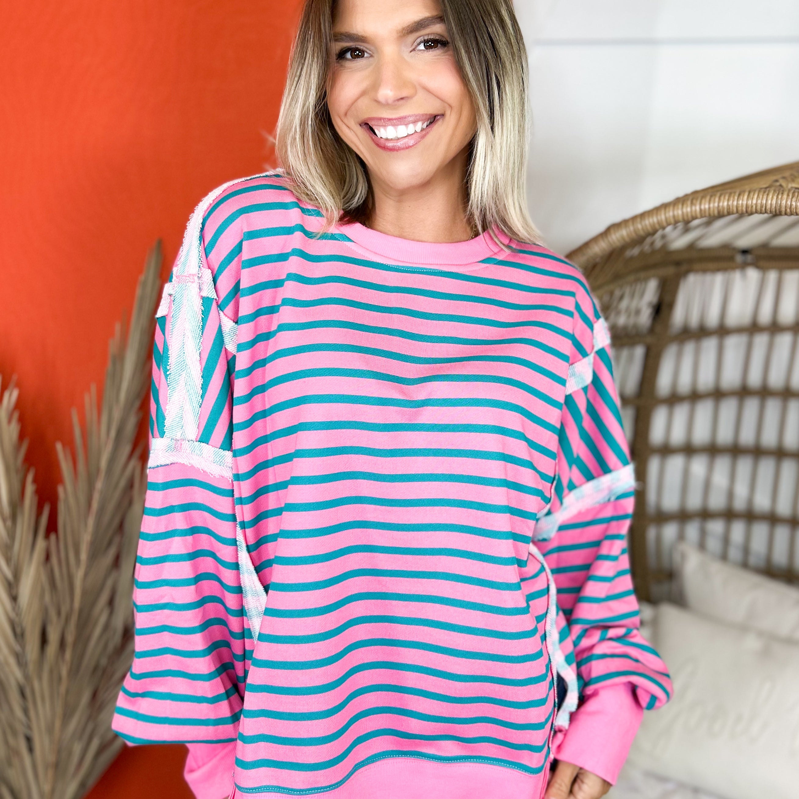 The Berry Bliss Pullover-120 LONG SLEEVE TOPS-HEIMISH-Heathered Boho Boutique, Women's Fashion and Accessories in Palmetto, FL