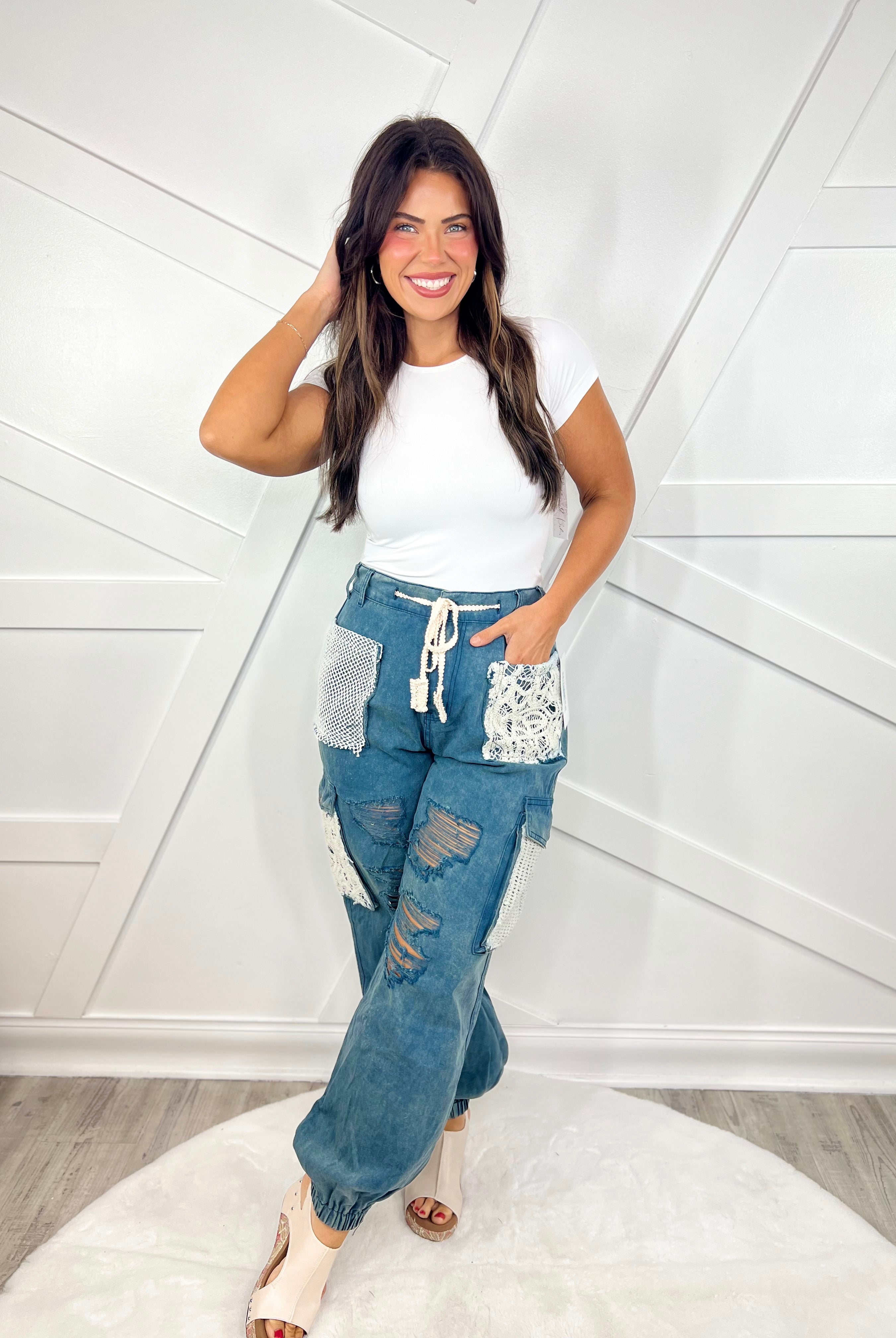 A Million Little Things Joggers - Deep Ocean (XS-2X) by POL-150 PANTS-Pol-Heathered Boho Boutique, Women's Fashion and Accessories in Palmetto, FL