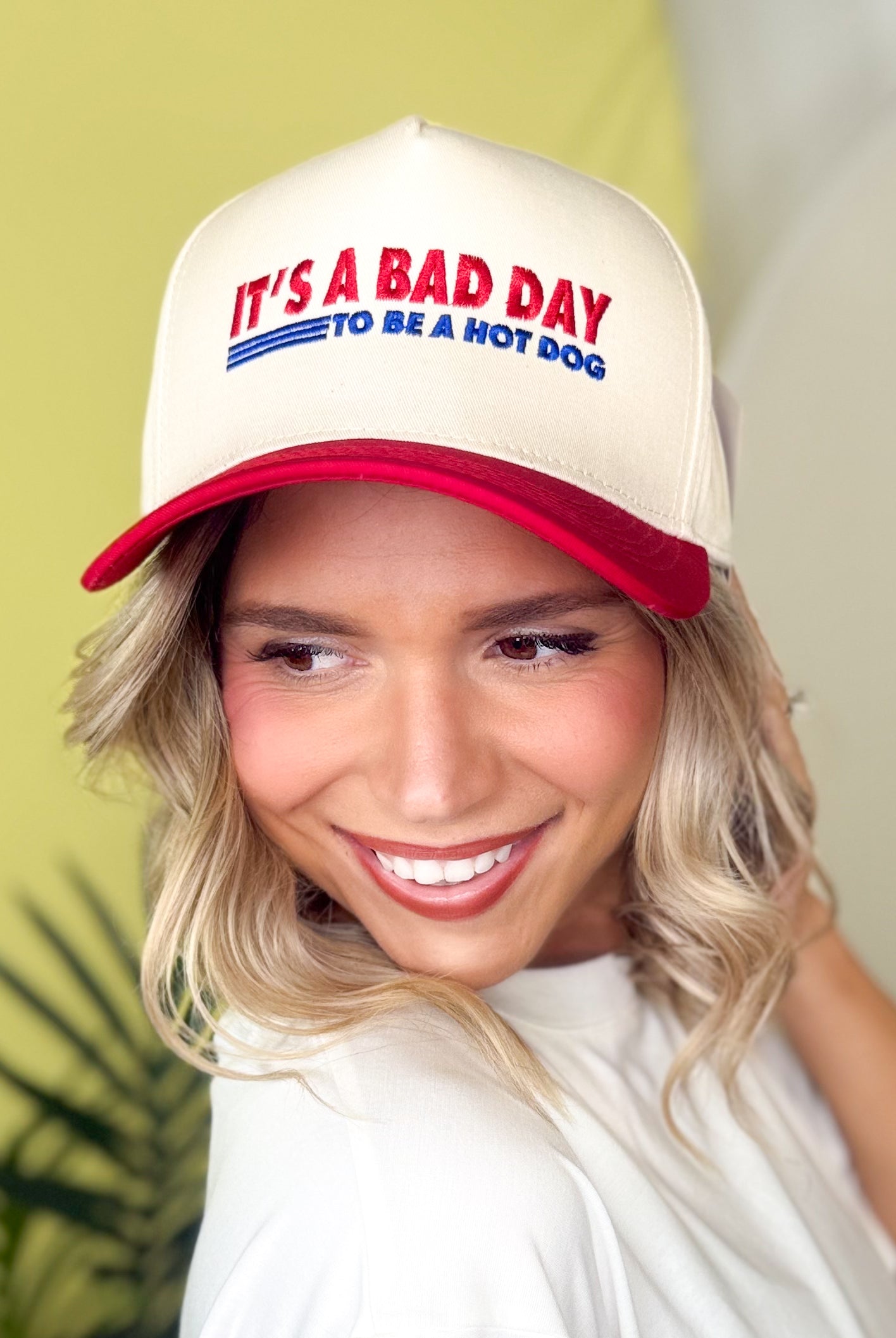 It's A Bad Day To Be A Hotdog Cap-330 Headwear-Funky Junque-Heathered Boho Boutique, Women's Fashion and Accessories in Palmetto, FL