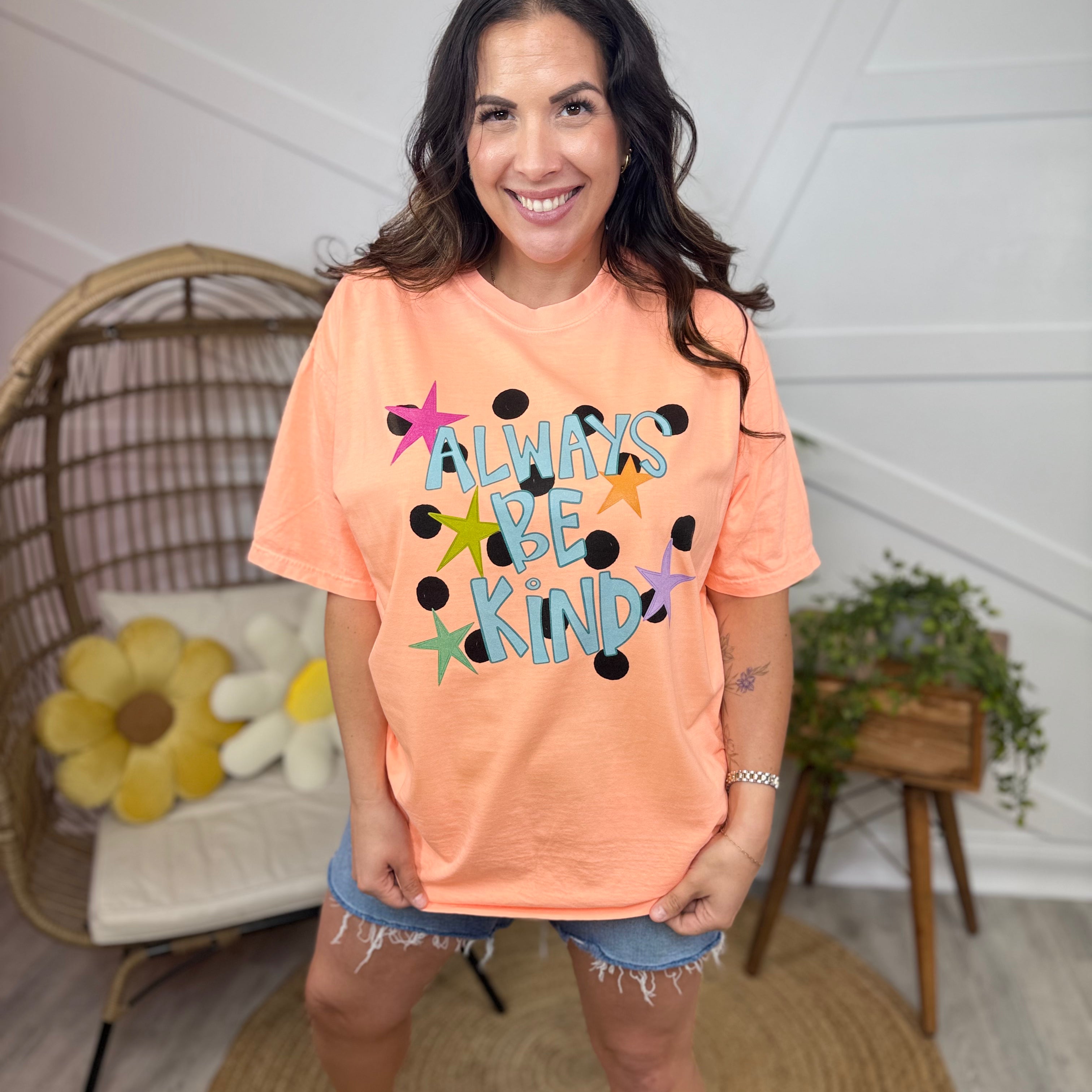 Always Be Kind Graphic Tee-130 Graphic Tees-Heathered Boho-Heathered Boho Boutique, Women's Fashion and Accessories in Palmetto, FL