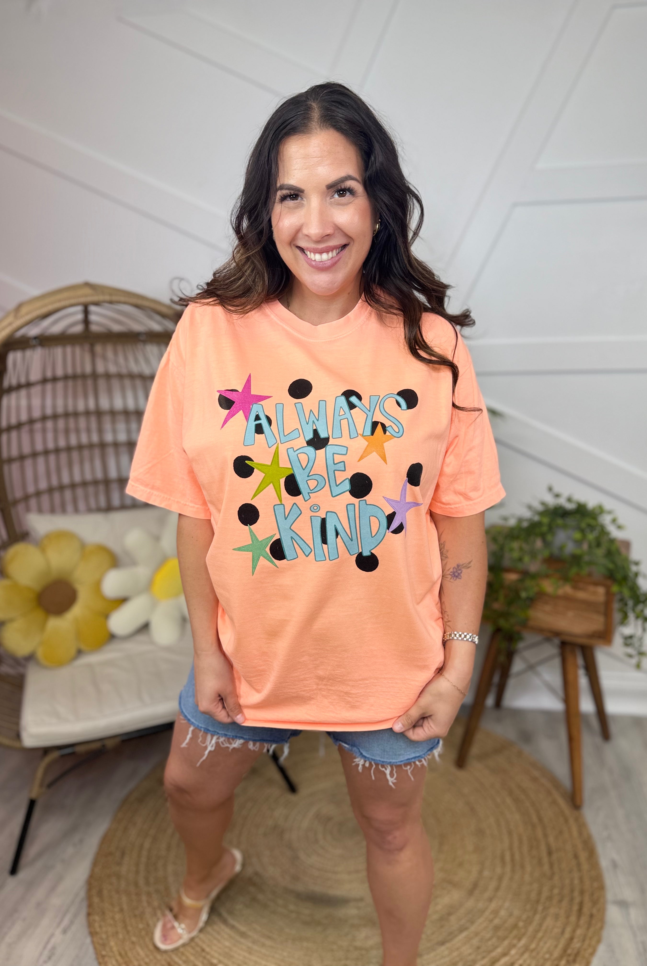 Always Be Kind Graphic Tee-130 Graphic Tees-Heathered Boho-Heathered Boho Boutique, Women's Fashion and Accessories in Palmetto, FL