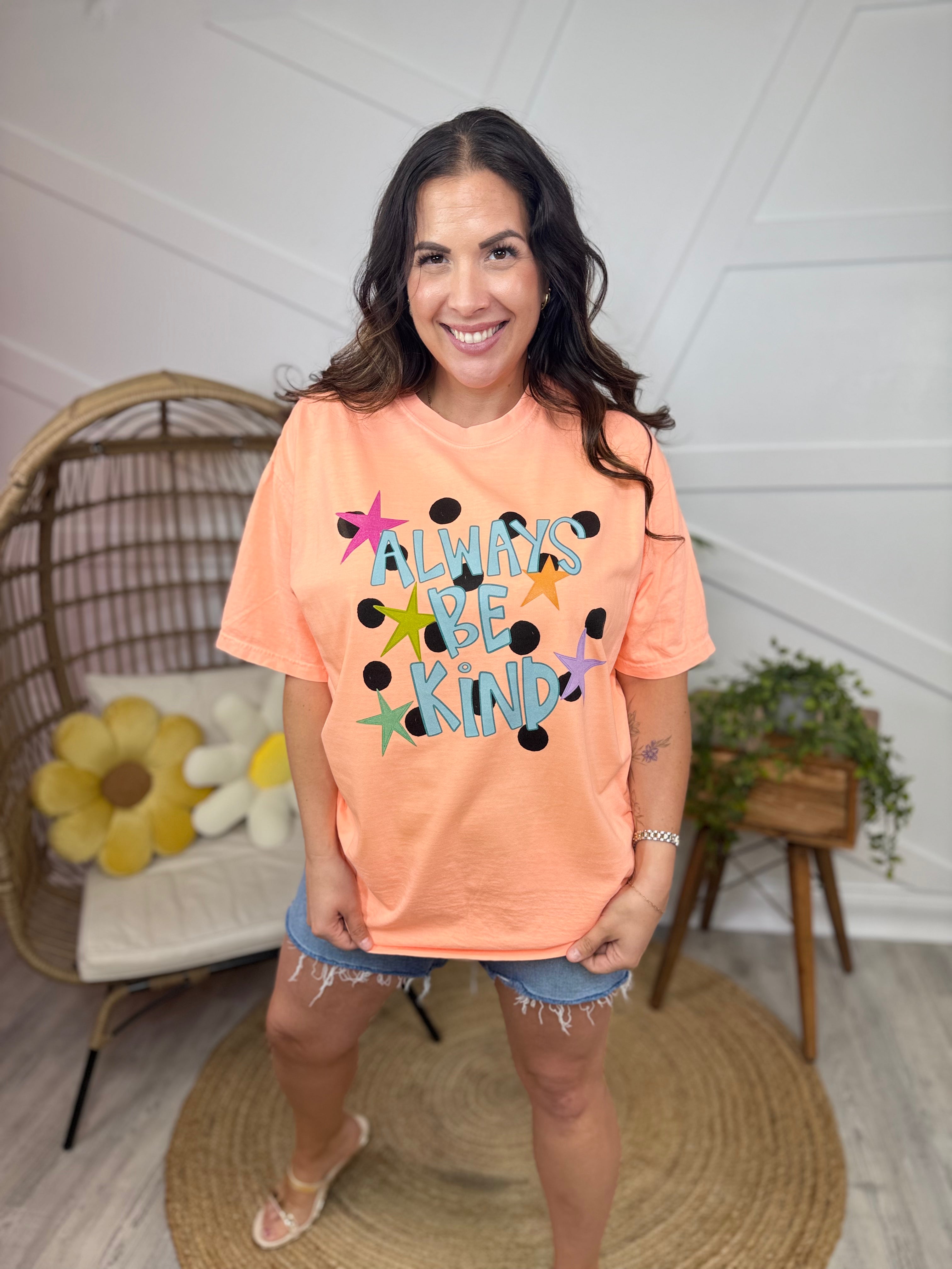 Always Be Kind Graphic Tee-130 Graphic Tees-Heathered Boho-Heathered Boho Boutique, Women's Fashion and Accessories in Palmetto, FL