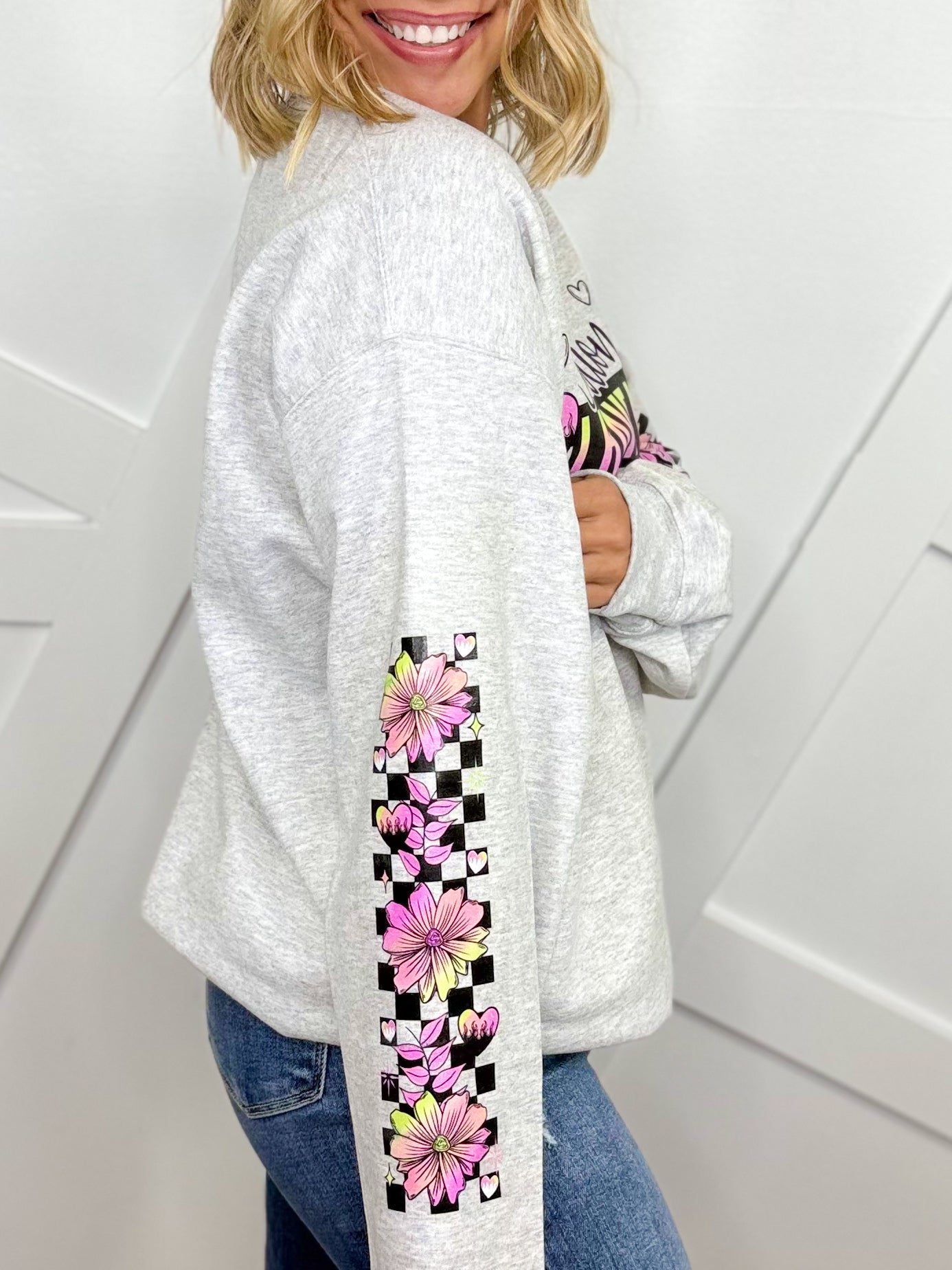 I Have No Filter Double Sleeve Graphic Sweatshirt-130 Graphic Tees-Heathered Boho-Heathered Boho Boutique, Women's Fashion and Accessories in Palmetto, FL