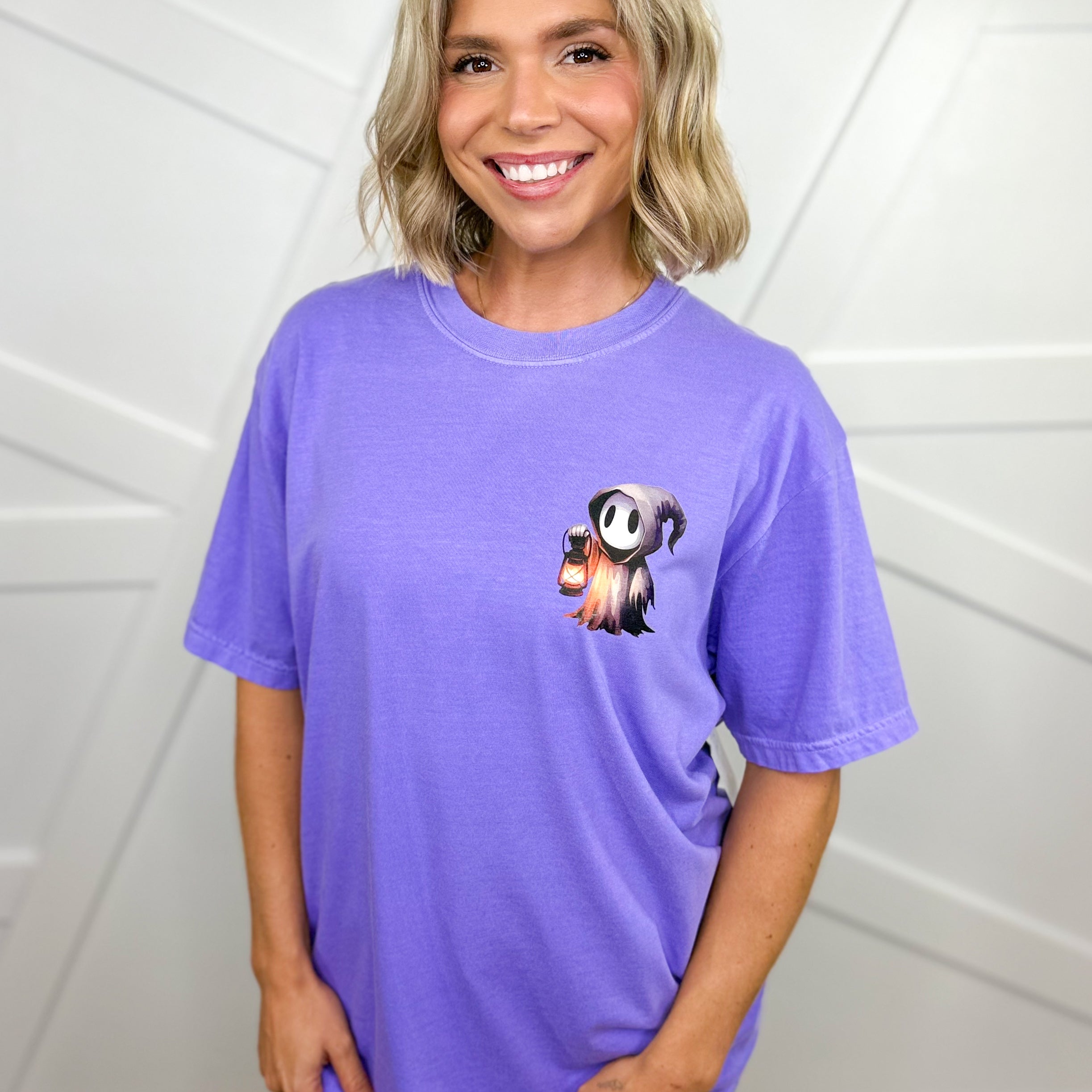 Custom HB Halloween 2025 Graphic Tee-Violet-130 Graphic Tees-Heathered Boho-Heathered Boho Boutique, Women's Fashion and Accessories in Palmetto, FL